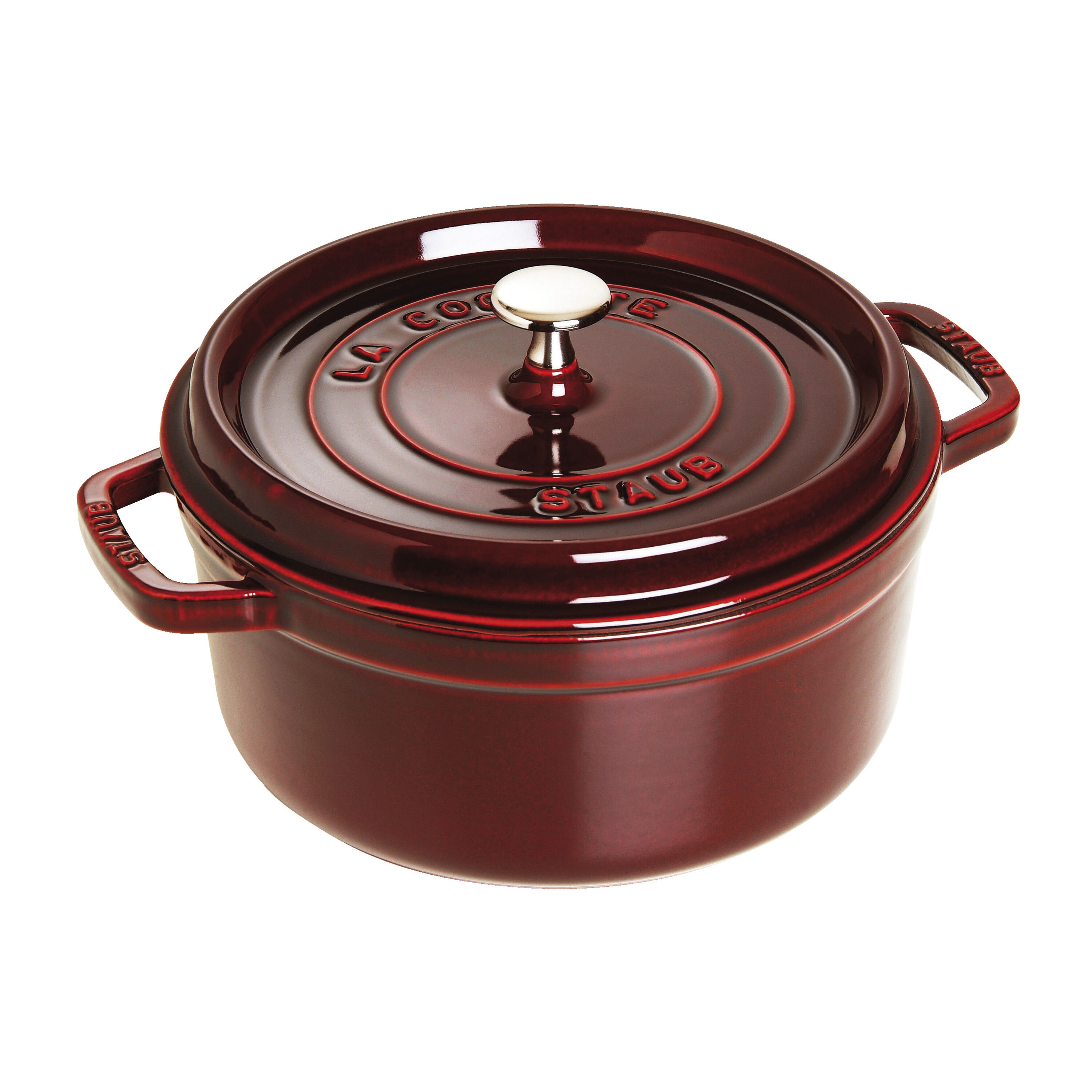 Staub        La Cocotte                Cocotte 26 cm, rund, Grenadine-Rot, Gusseisen