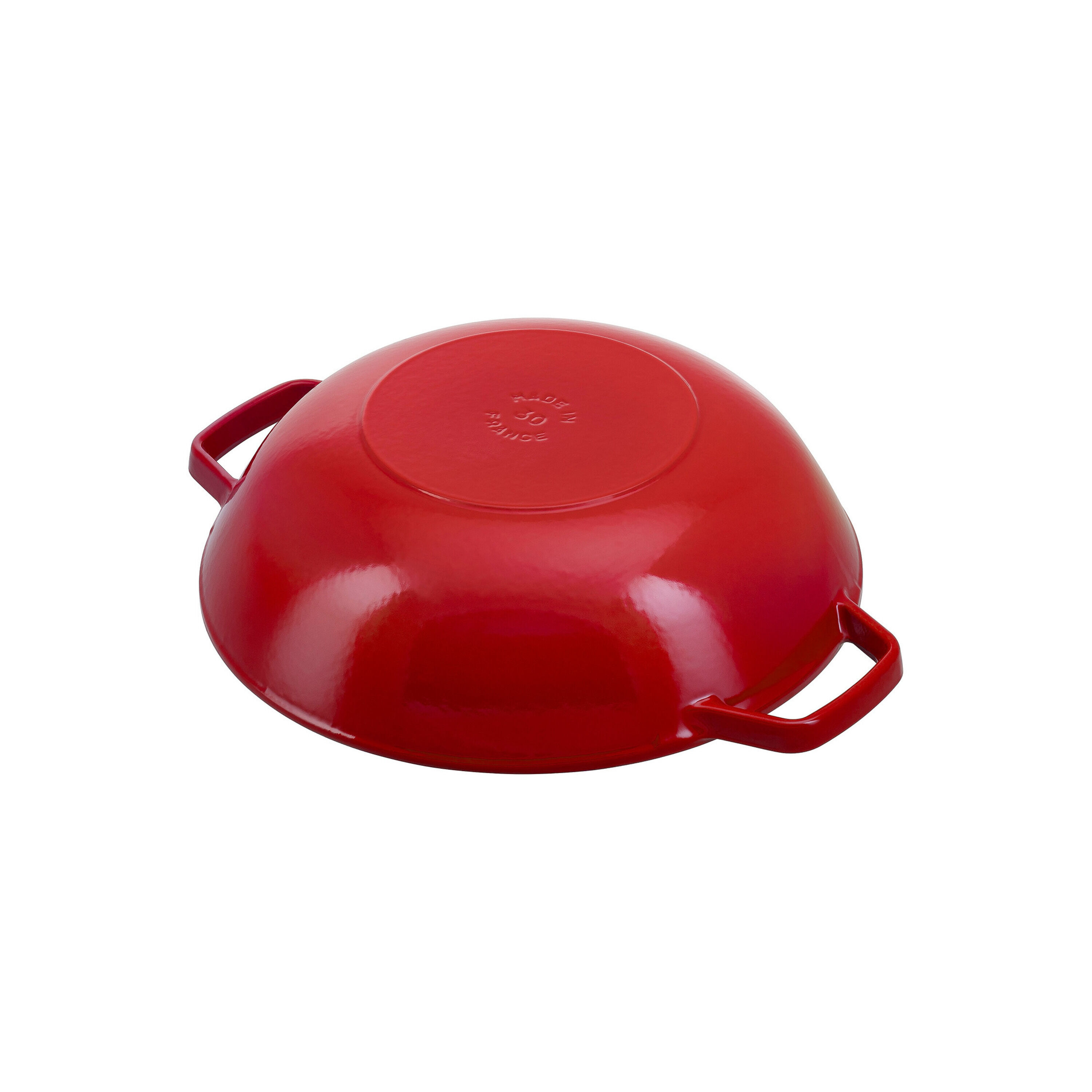 Staub        Specialities                Wok mit Glasdeckel 30 cm, rund, Kirsch-Rot, Gusseisen