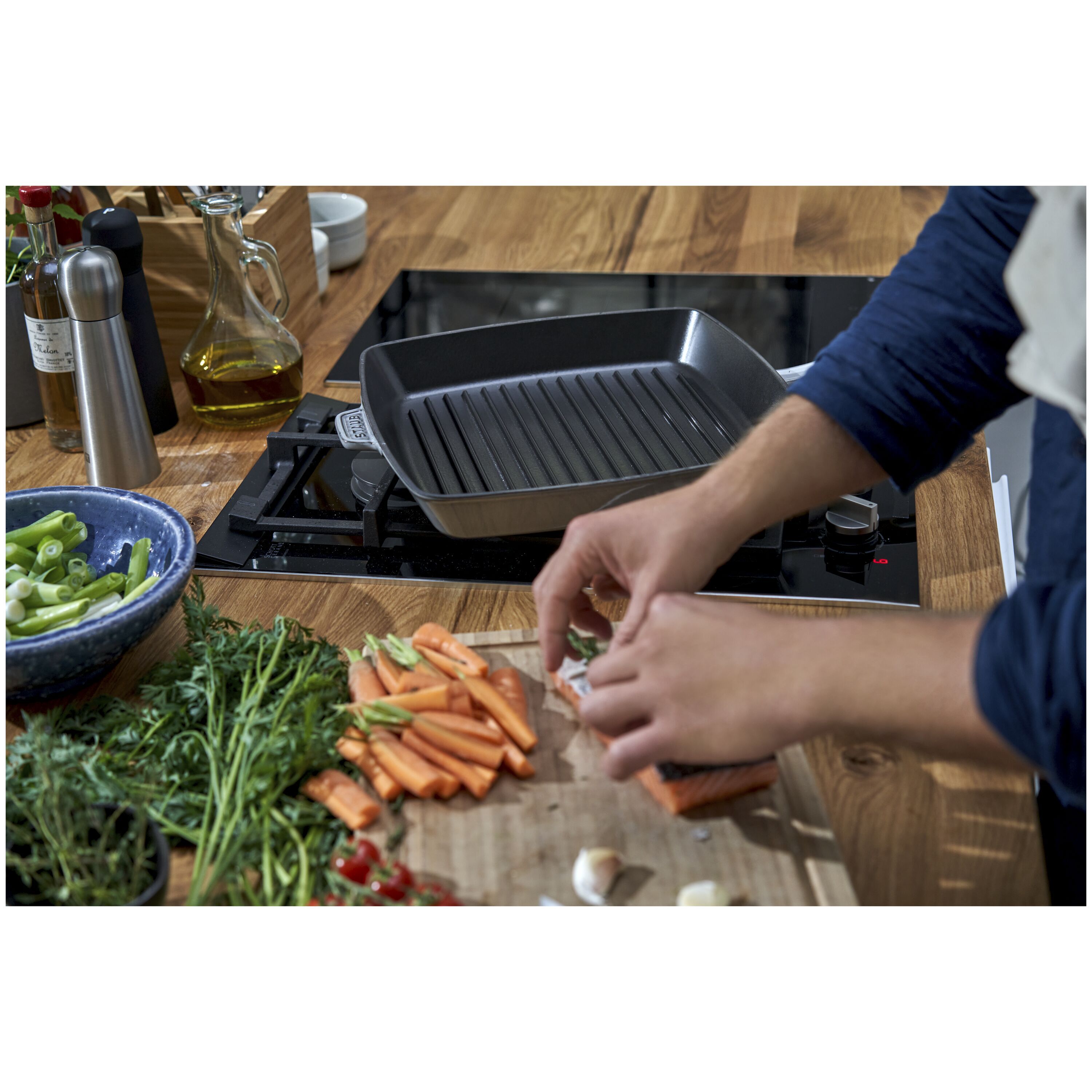 Staub        Grill Pans                American Grill 30 cm, Gusseisen, Graphit-Grau