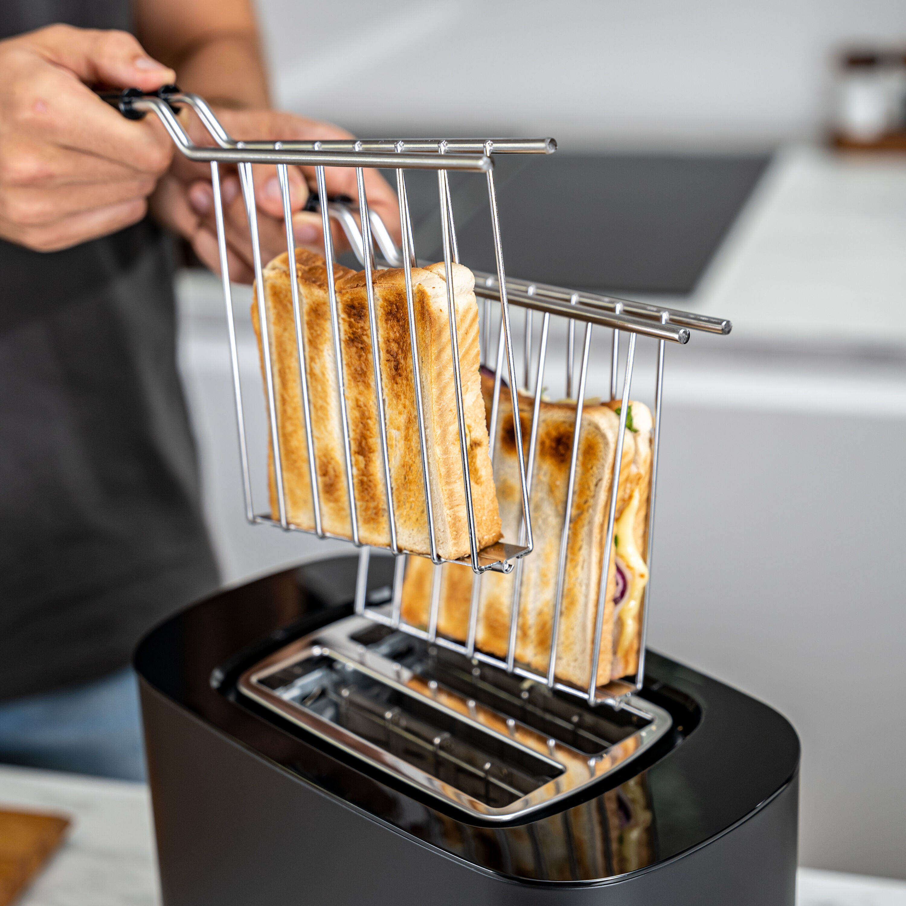 ZWILLING                        Kurzschlitztoaster mit Sandwichzangen, 3-tlg.