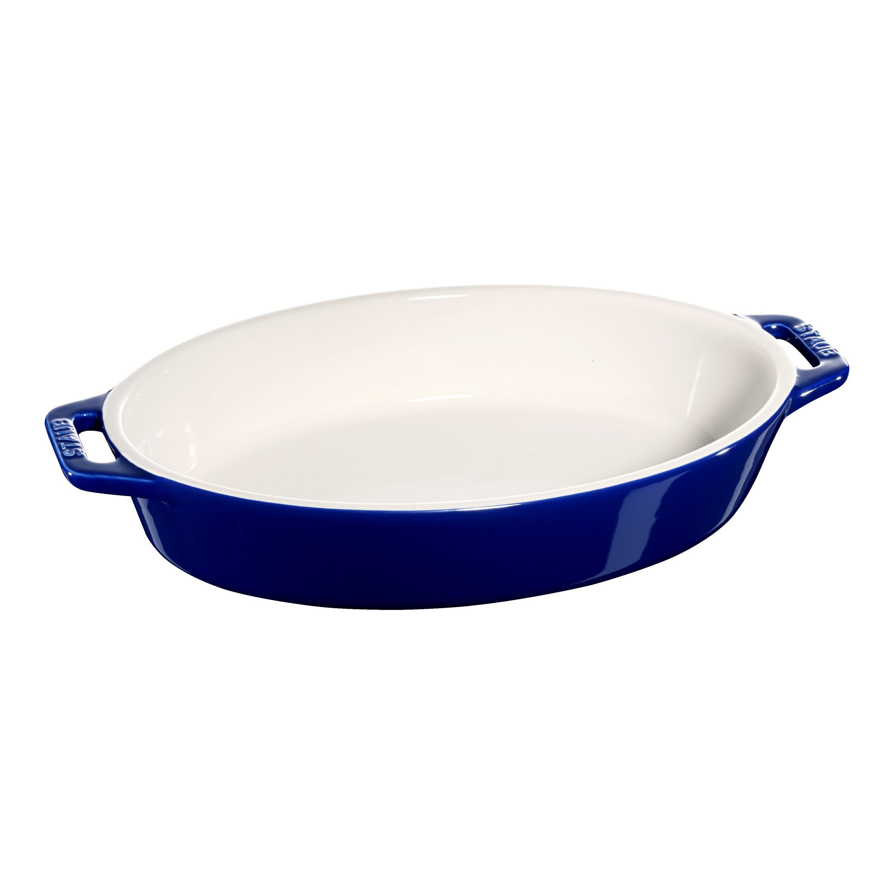 Staub        Ceramique                Auflaufform 23 cm, oval, Dunkelblau, Keramik
