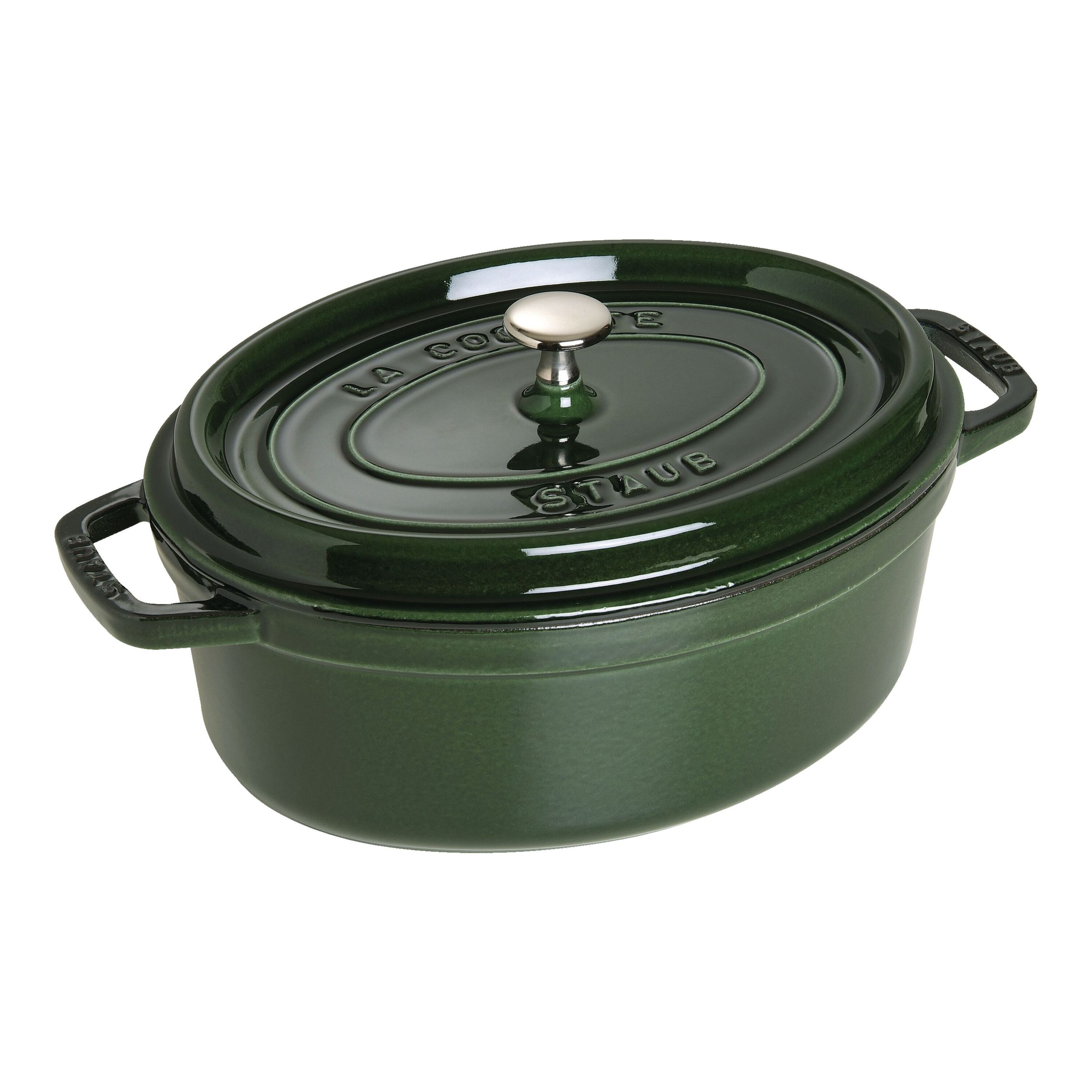 Staub        La Cocotte                Cocotte 29 cm, oval, Basilikum-Grün, Gusseisen