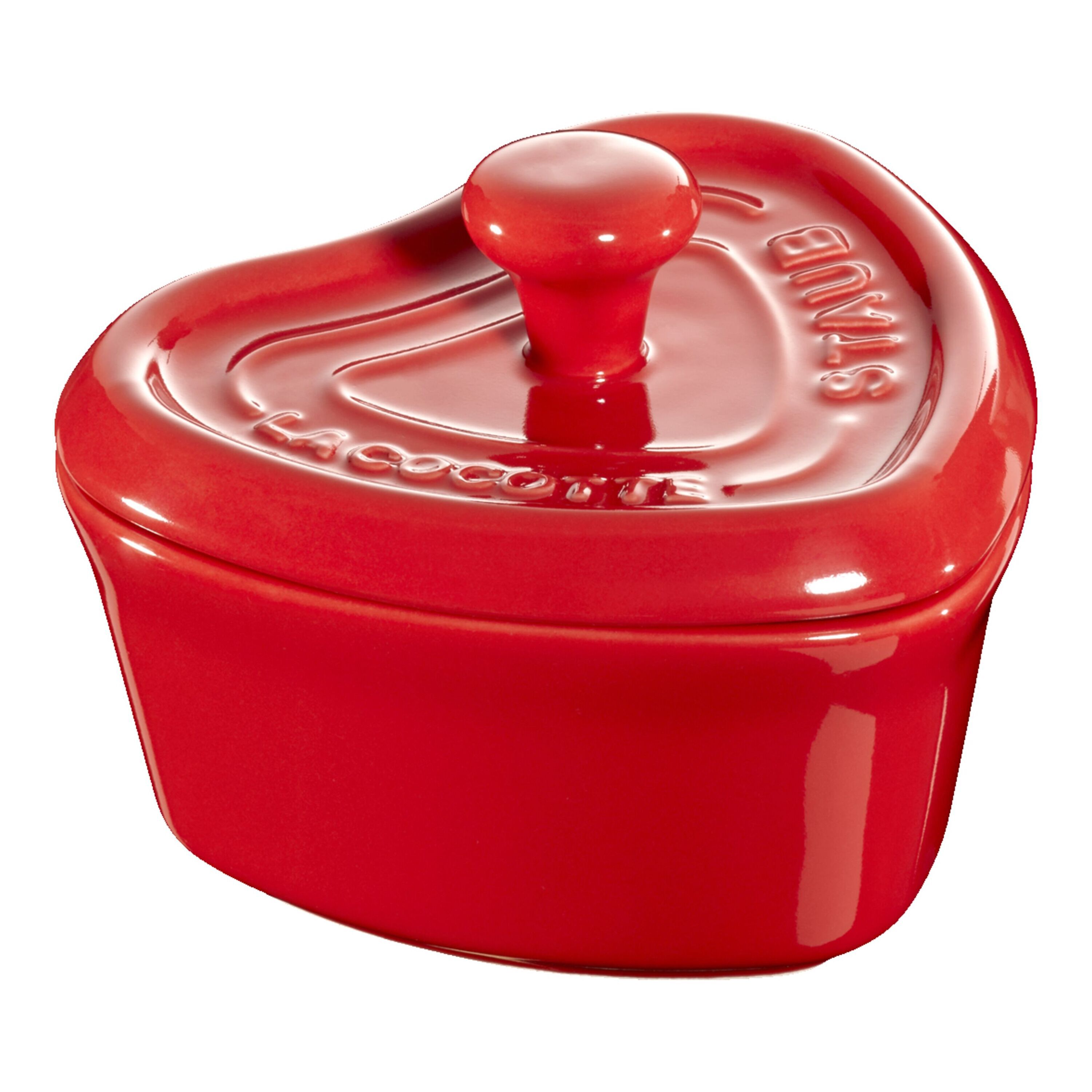Staub        Ceramique                Mini Cocotte 10 cm, Herz, Kirsch-Rot, Keramik