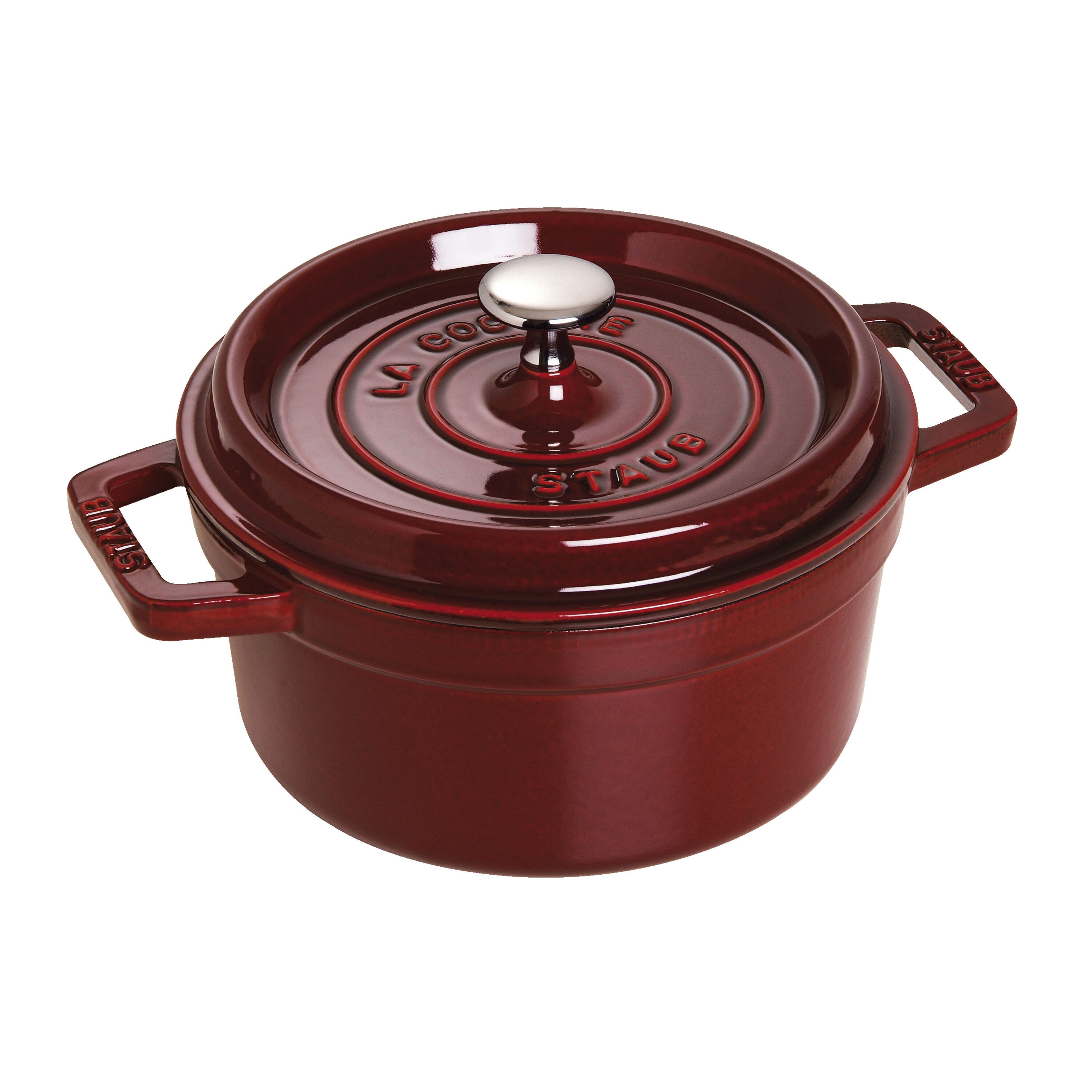 Staub        La Cocotte                Cocotte 22 cm, rund, Grenadine-Rot, Gusseisen