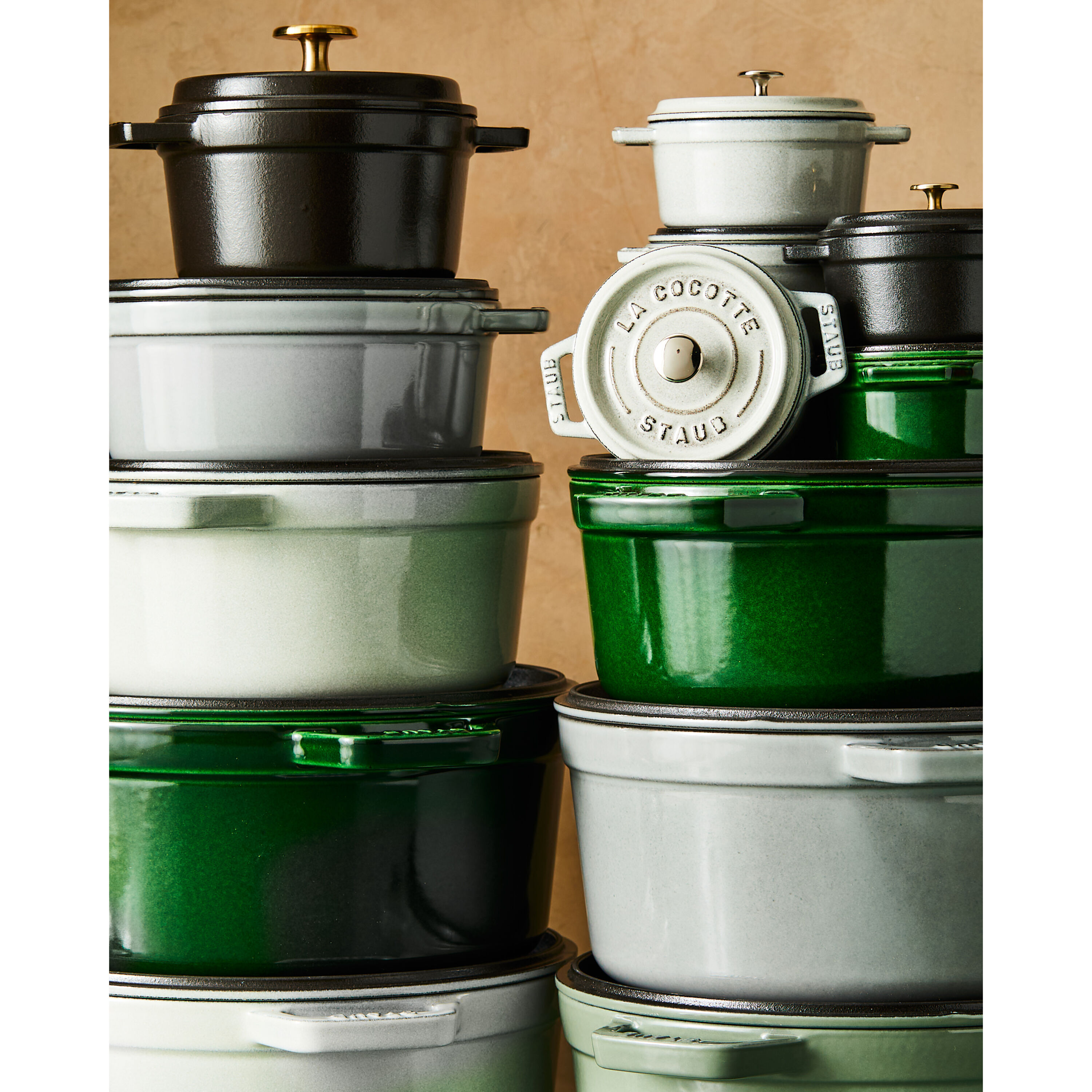 Staub        La Cocotte                Cocotte 28 cm, rund, Basilikum-Grün, Gusseisen