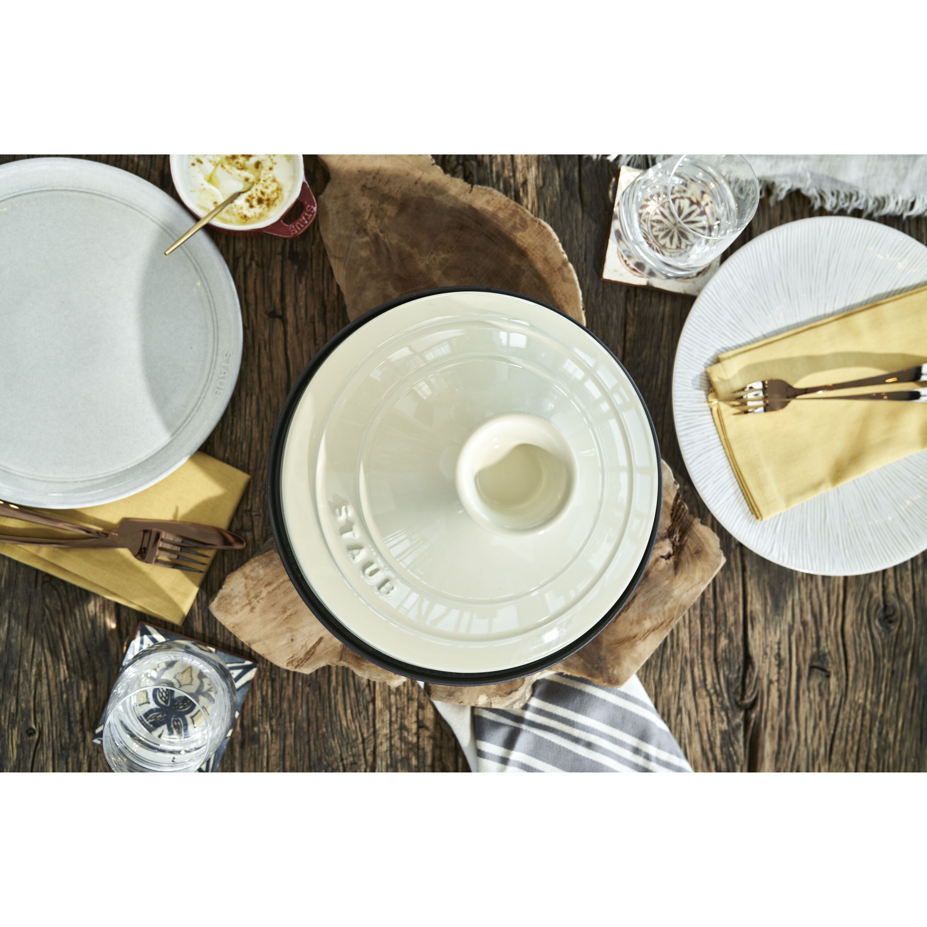 Staub        Specialities                Tajine 20 cm, rund, Cream, Gusseisen