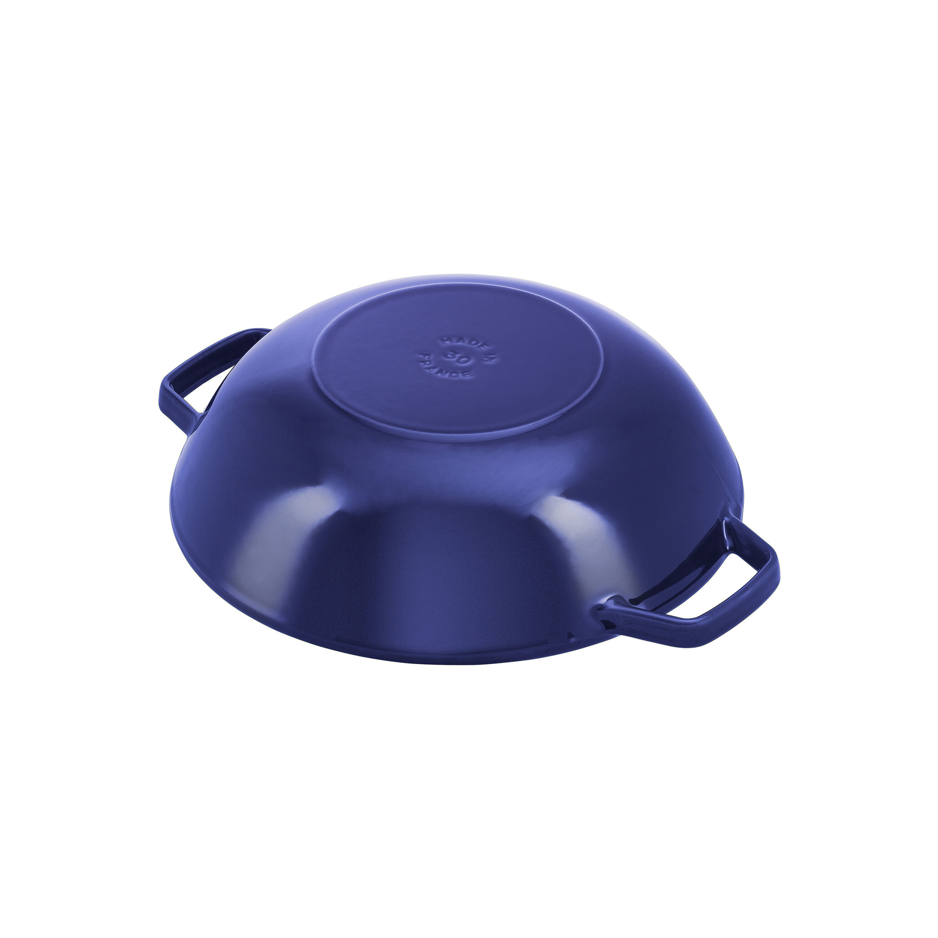 Staub        Specialities                Wok mit Glasdeckel 30 cm, rund, Dunkelblau, Gusseisen