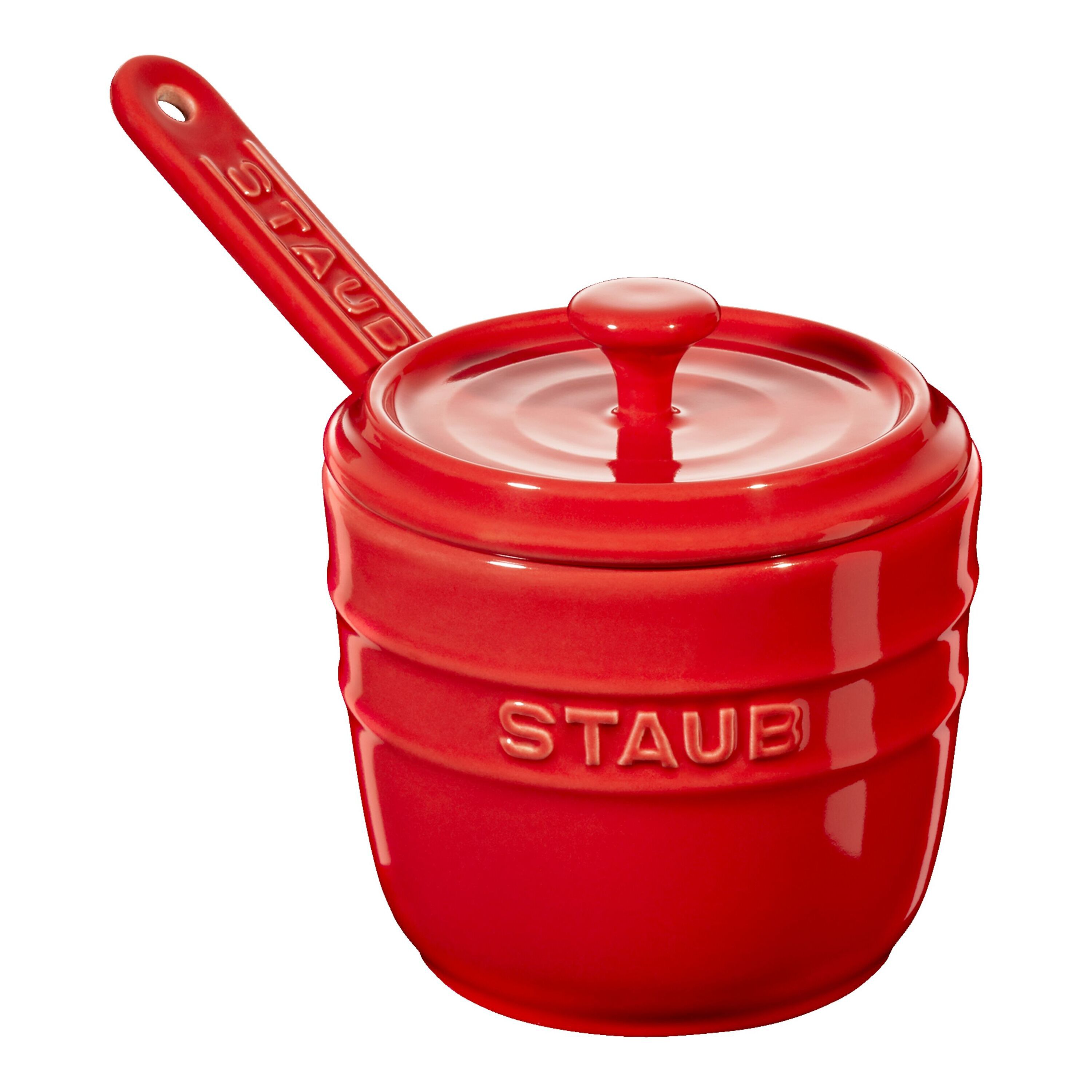 Staub        Ceramique                Zuckerdose 9 cm, rund, Kirsch-Rot, Keramik