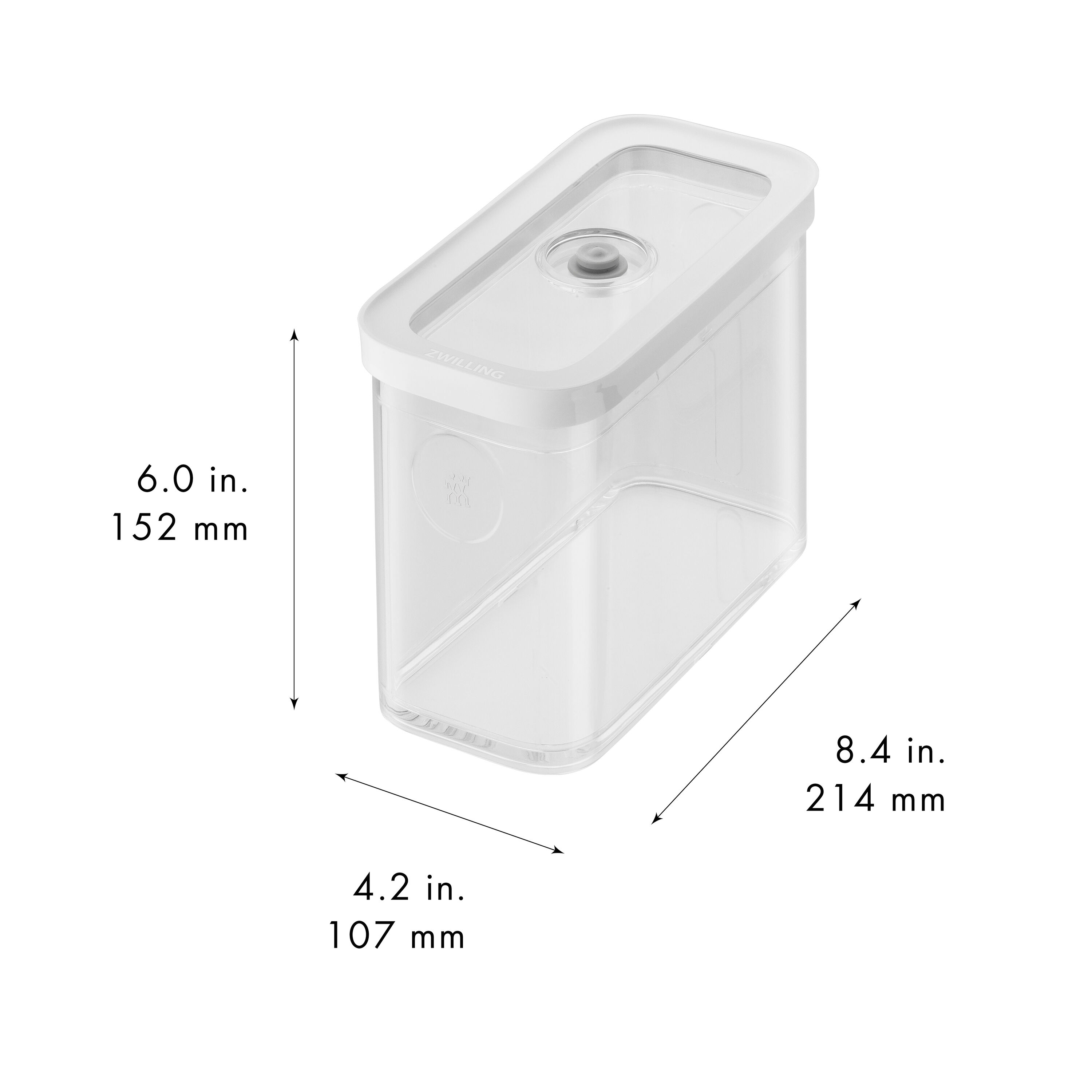 ZWILLING        Fresh & Save CUBE                CUBE Box 2M / 21 cm, Transparent-Weiß