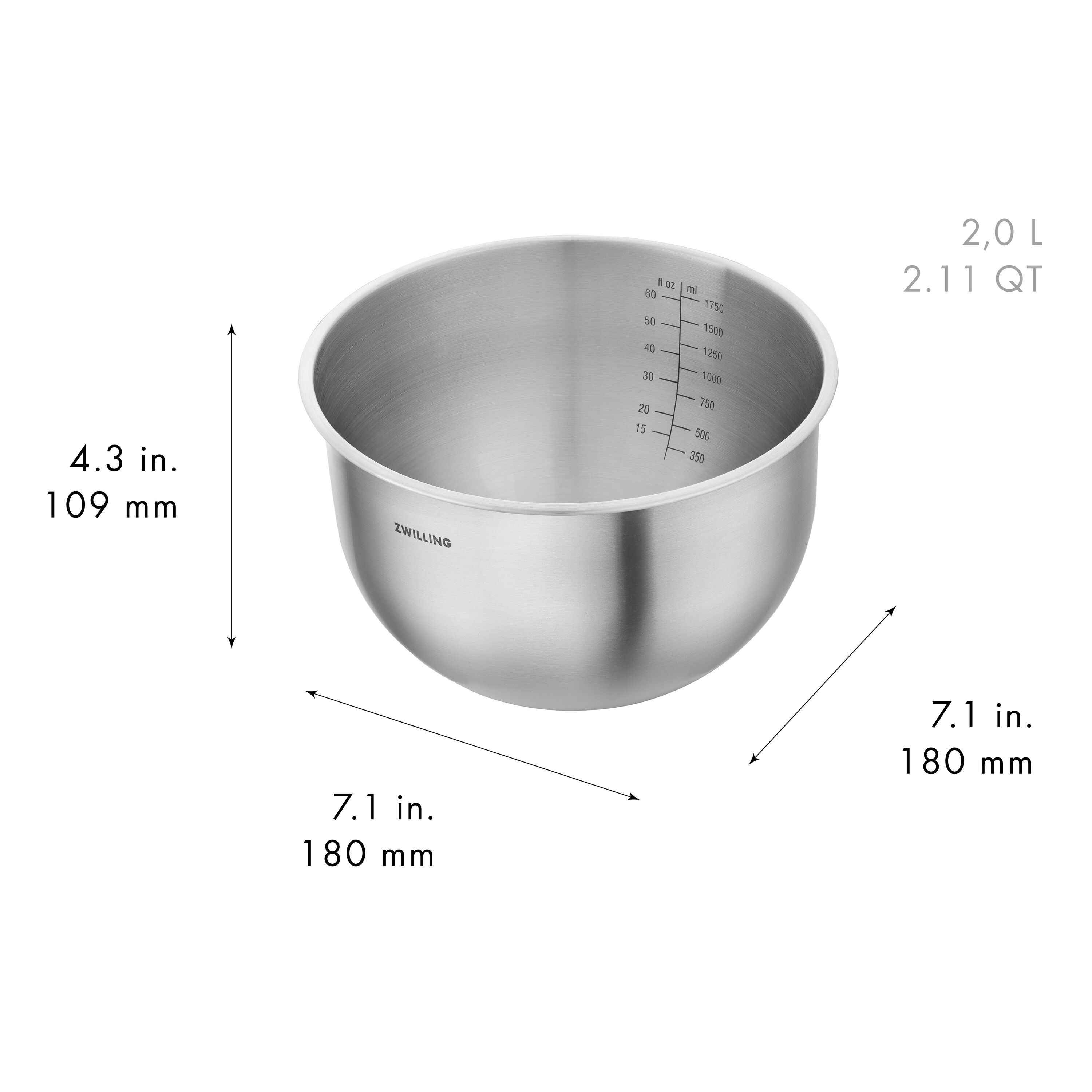 ZWILLING        Fresh & Save BOWLS                Schüssel Set S/M/L / 3-tlg, Edelstahl, Silber