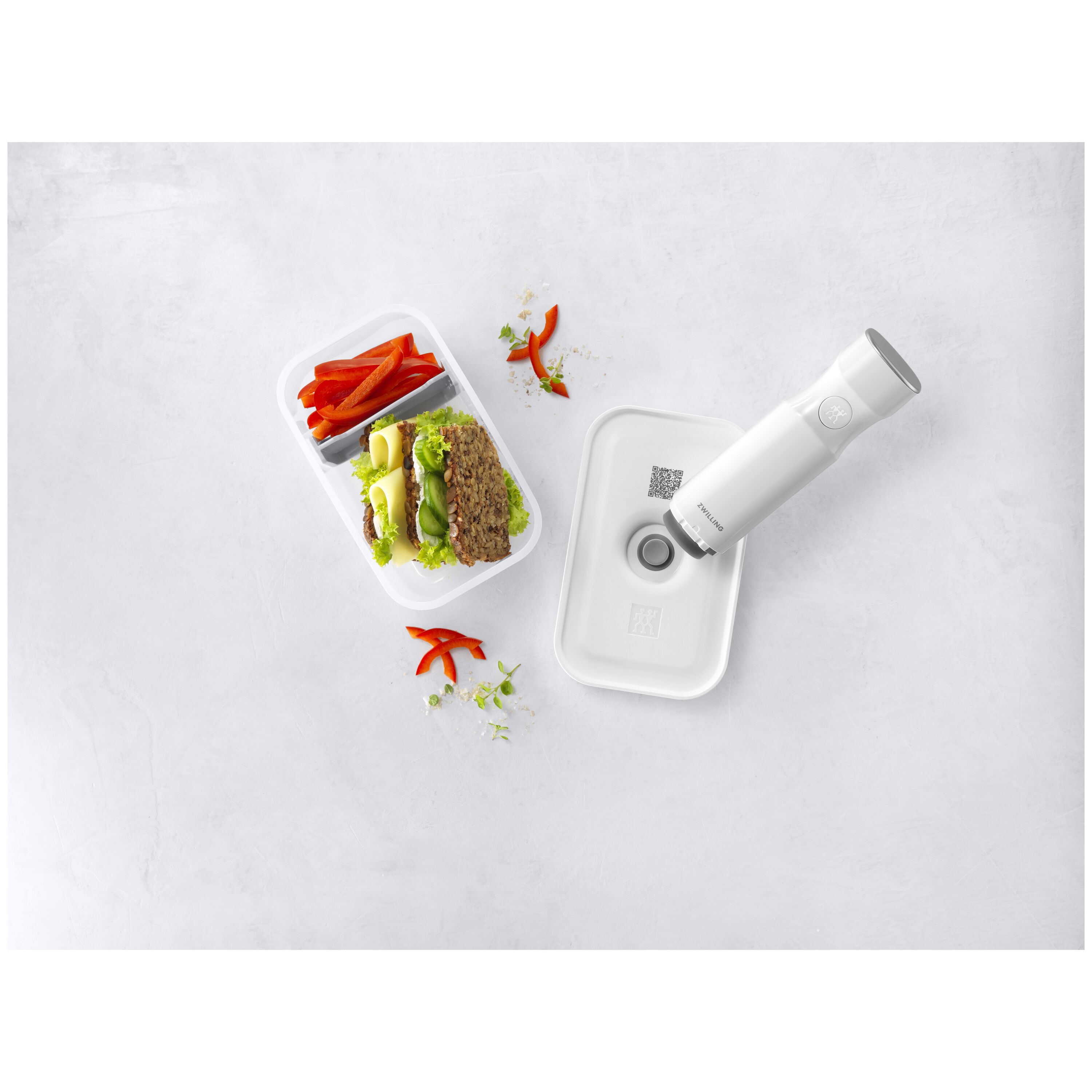 ZWILLING        Fresh & Save                Vakuum Lunchbox M, Kunststoff, Semitransparent-Grau