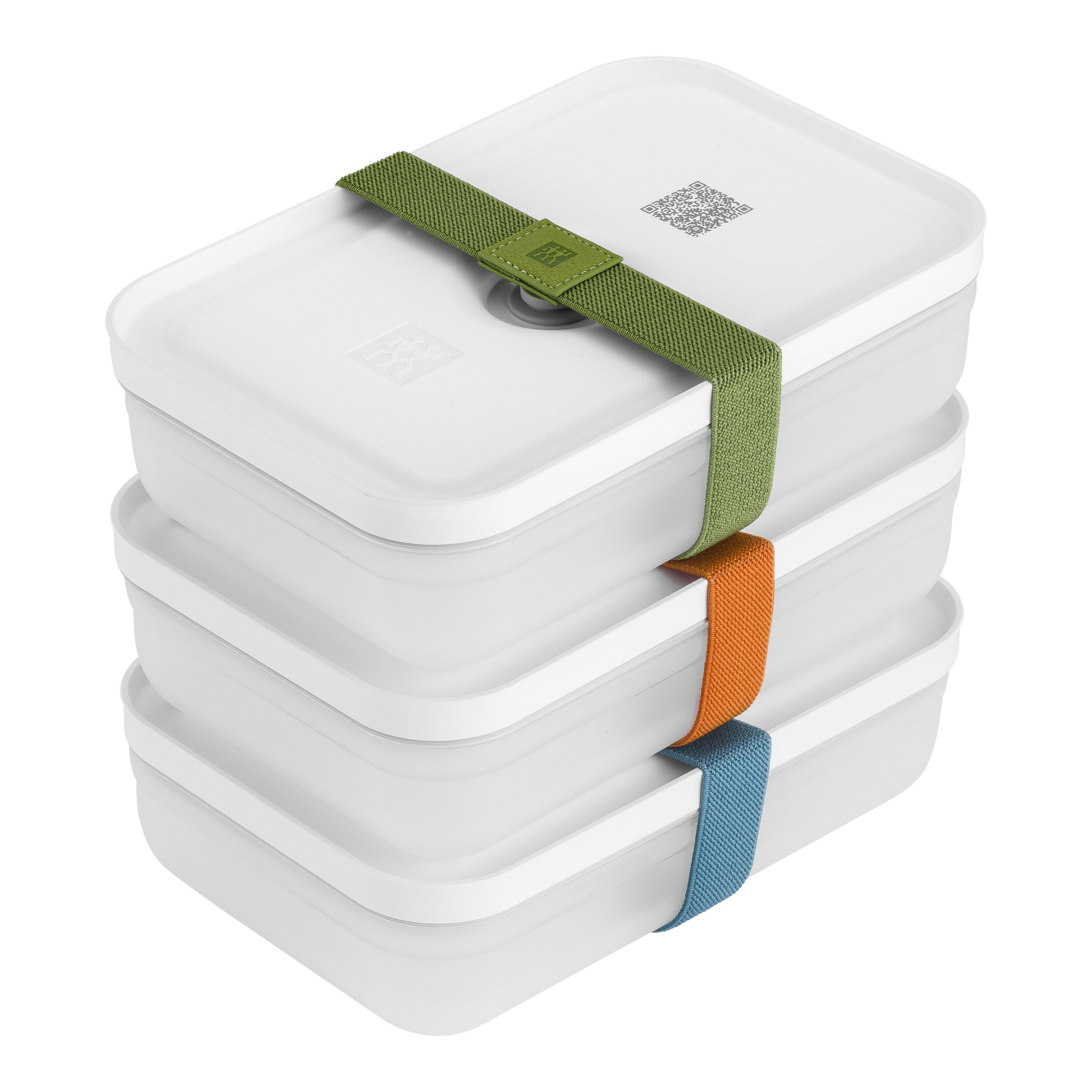 ZWILLING        Fresh & Save                Vakuum Lunchbox Set, L flach / 6-tlg, Kunststoff, Semitransparent-Grau