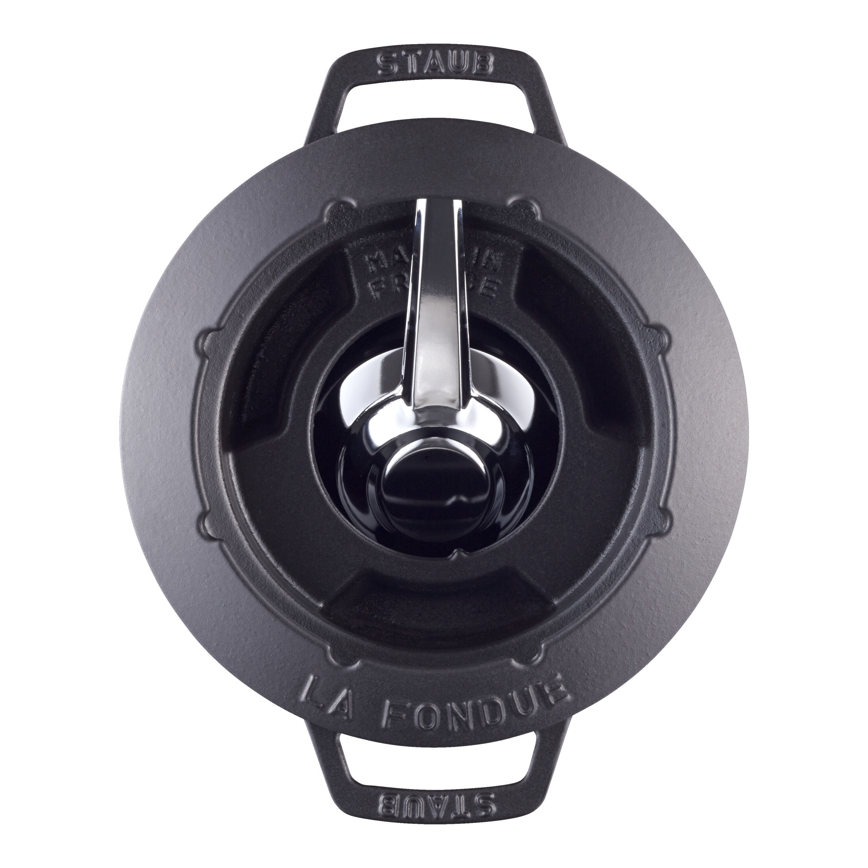 Staub        Specialities                Fondue Set 20 cm, rund, Schwarz, Gusseisen