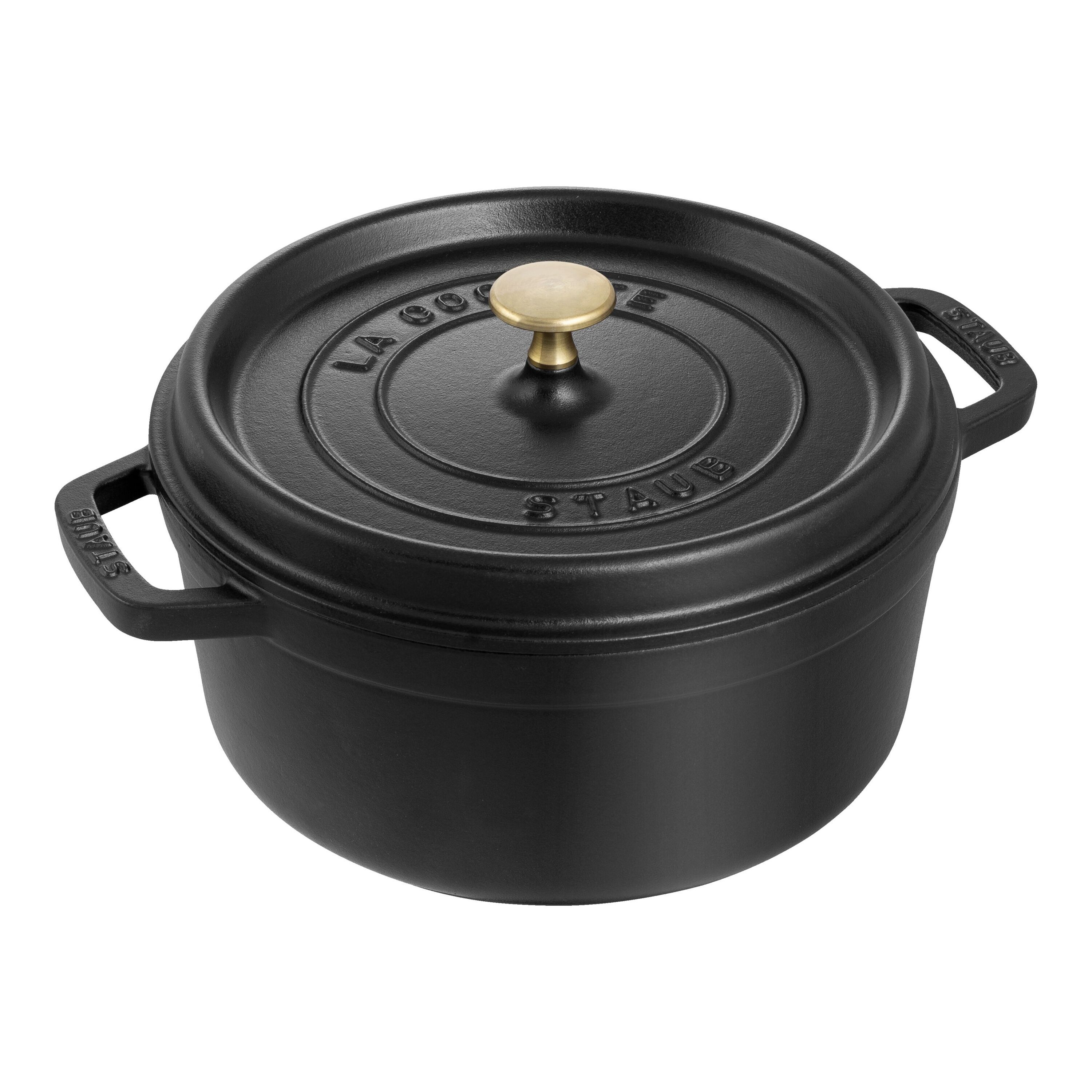 Staub        La Cocotte                Cocotte 28 cm, rund, Schwarz, Gusseisen