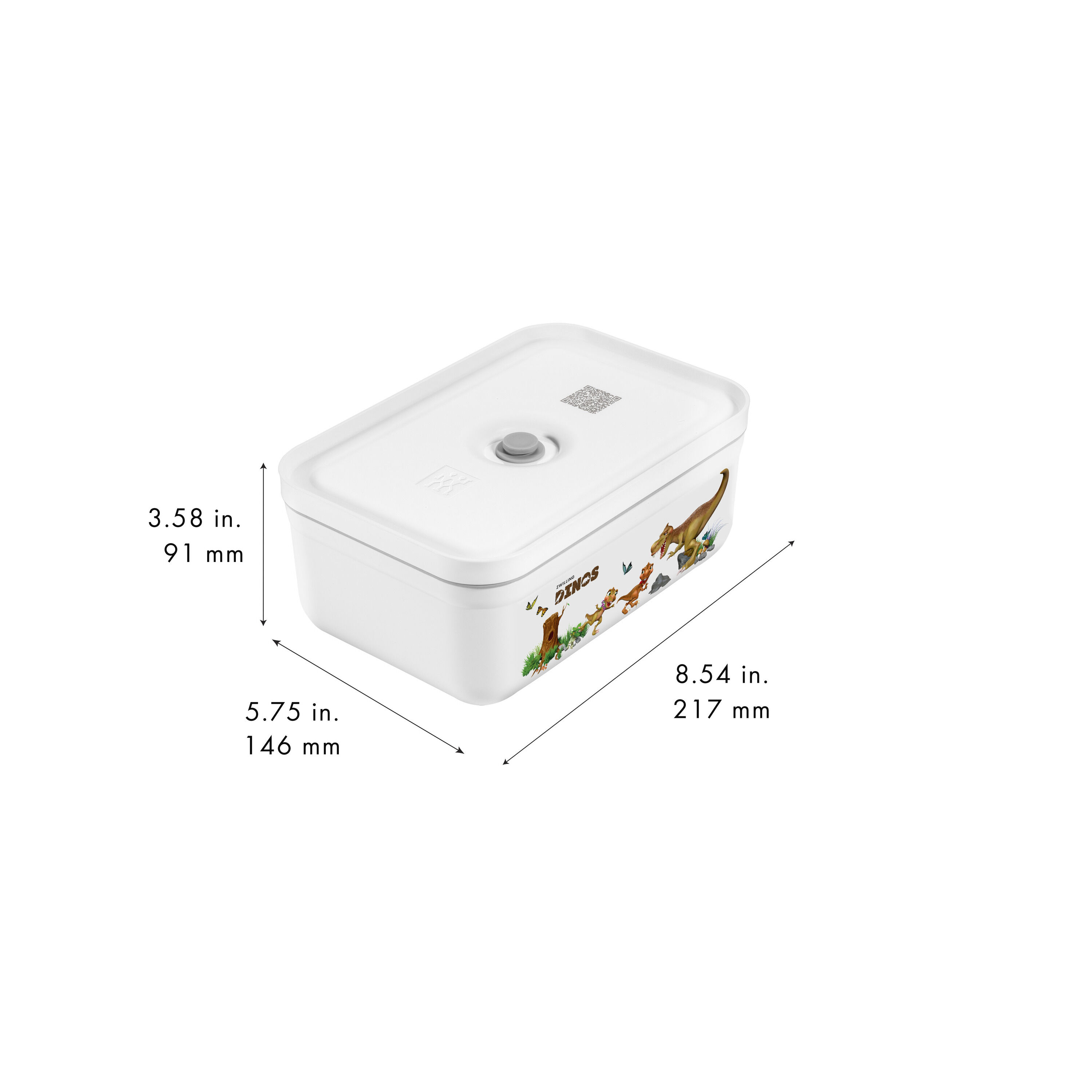 ZWILLING        Fresh & Save                Vakuum Lunchbox DINOS L, Kunststoff, Weiß-grau
