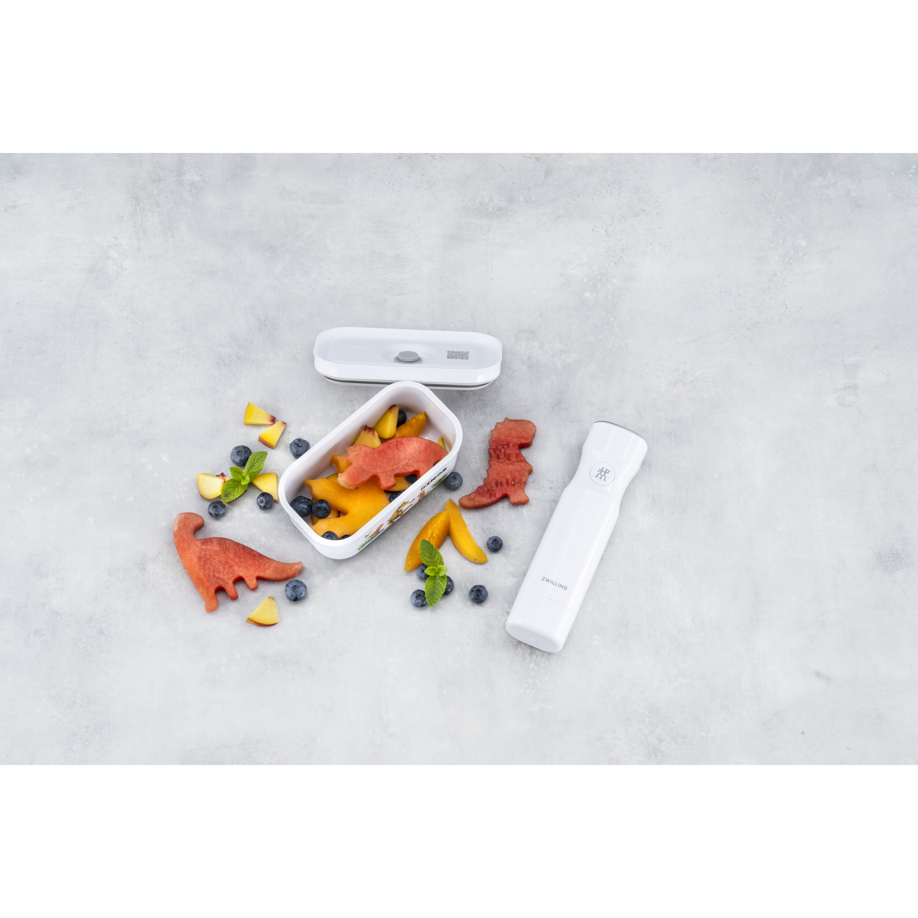 ZWILLING        Fresh & Save                Vakuum Lunchbox DINOS S, Kunststoff, Weiß-grau