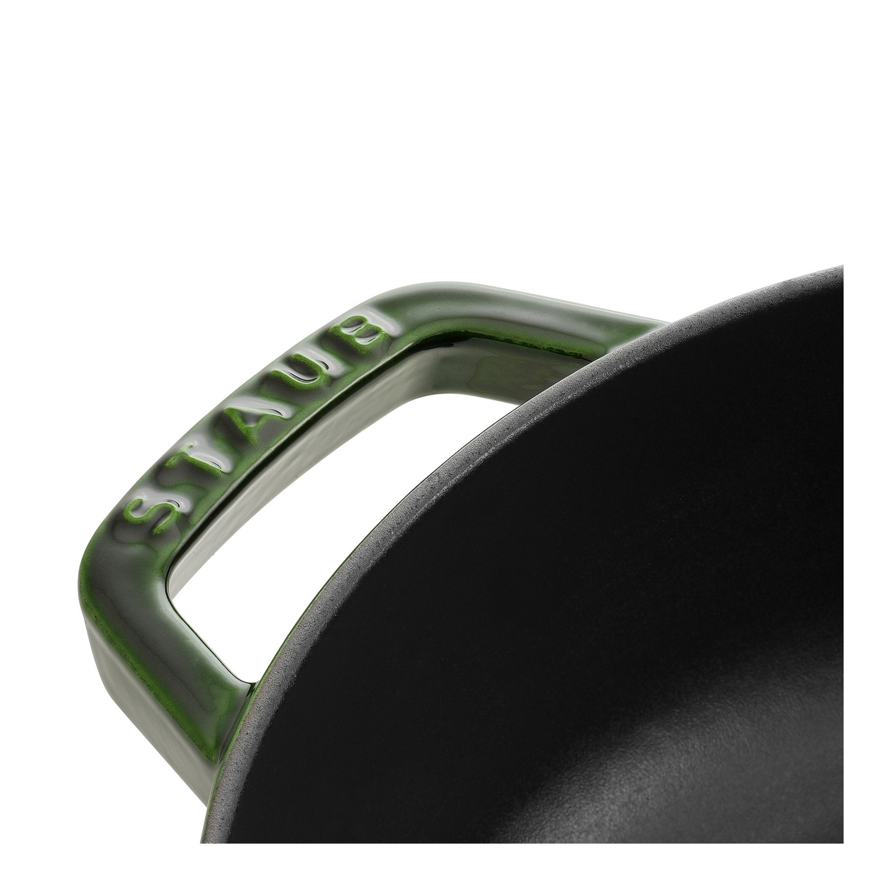 Staub        Braisers                Bräter mit Chistera Drop-Structure 28 cm, rund, Basilikum-Grün, Gusseisen