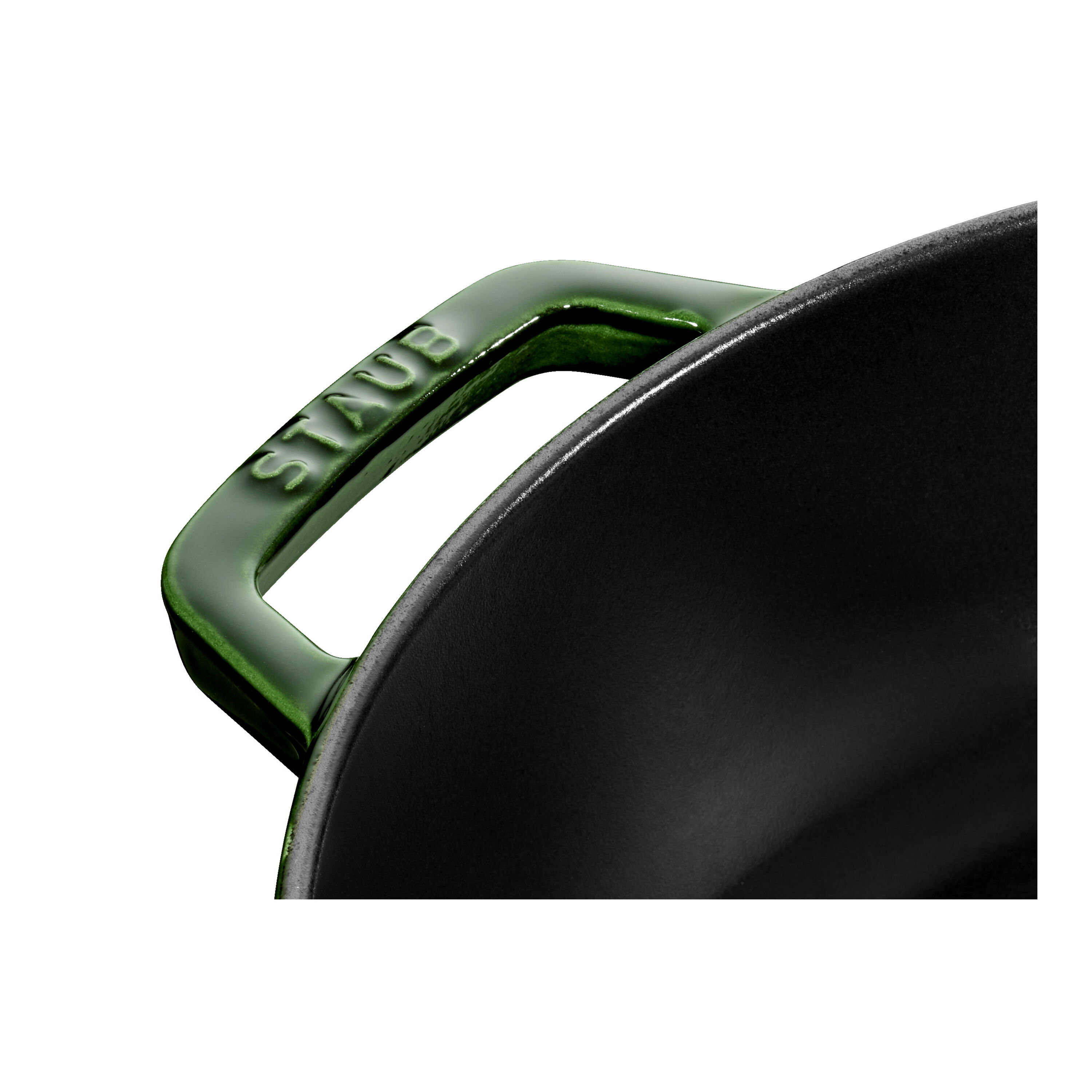 Staub        Braisers                Bräter mit Chistera Drop-Structure 24 cm, rund, Basilikum-Grün, Gusseisen