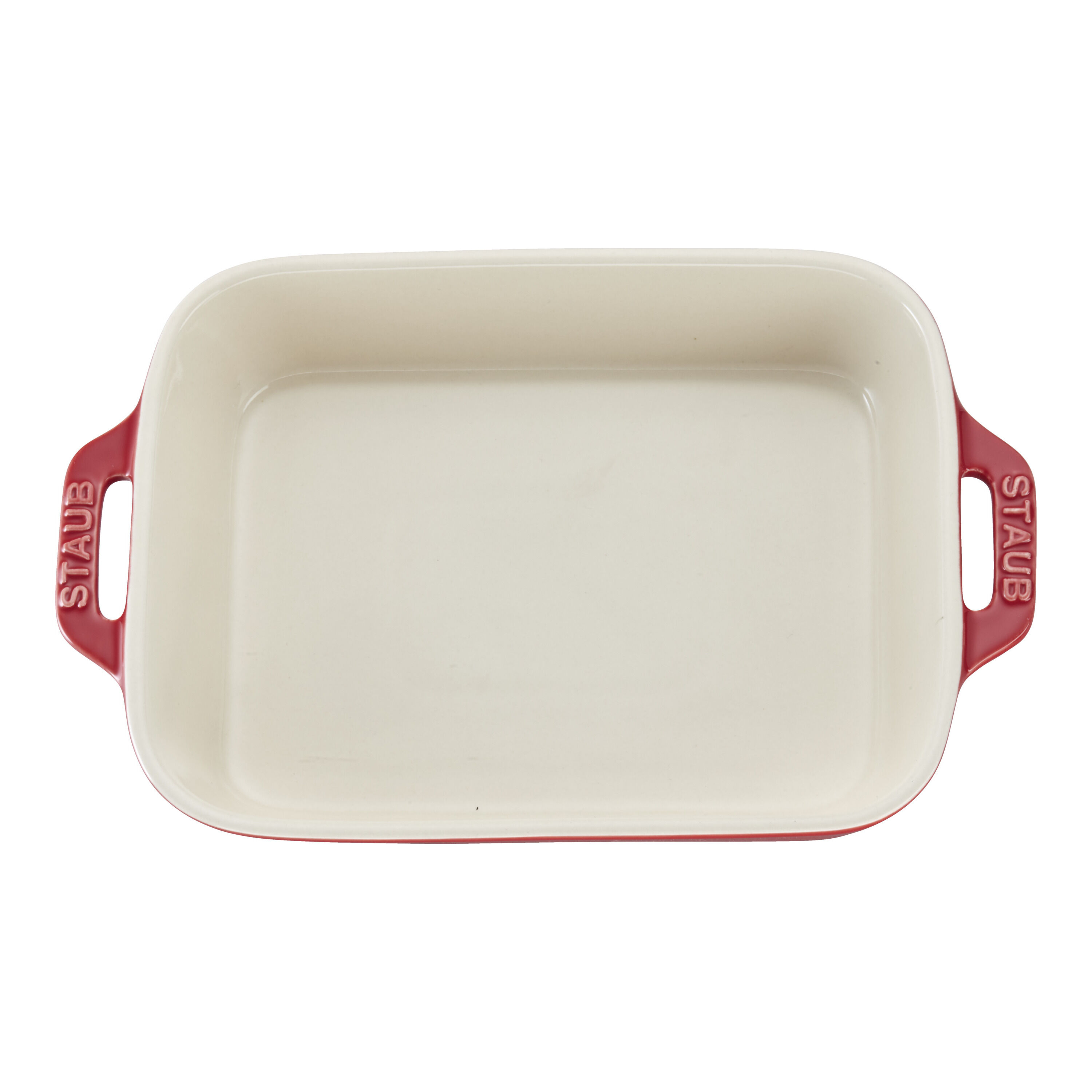 Staub        Ceramique                Auflaufform 34 x 24 cm, rechteckig, Kirsch-Rot, Keramik