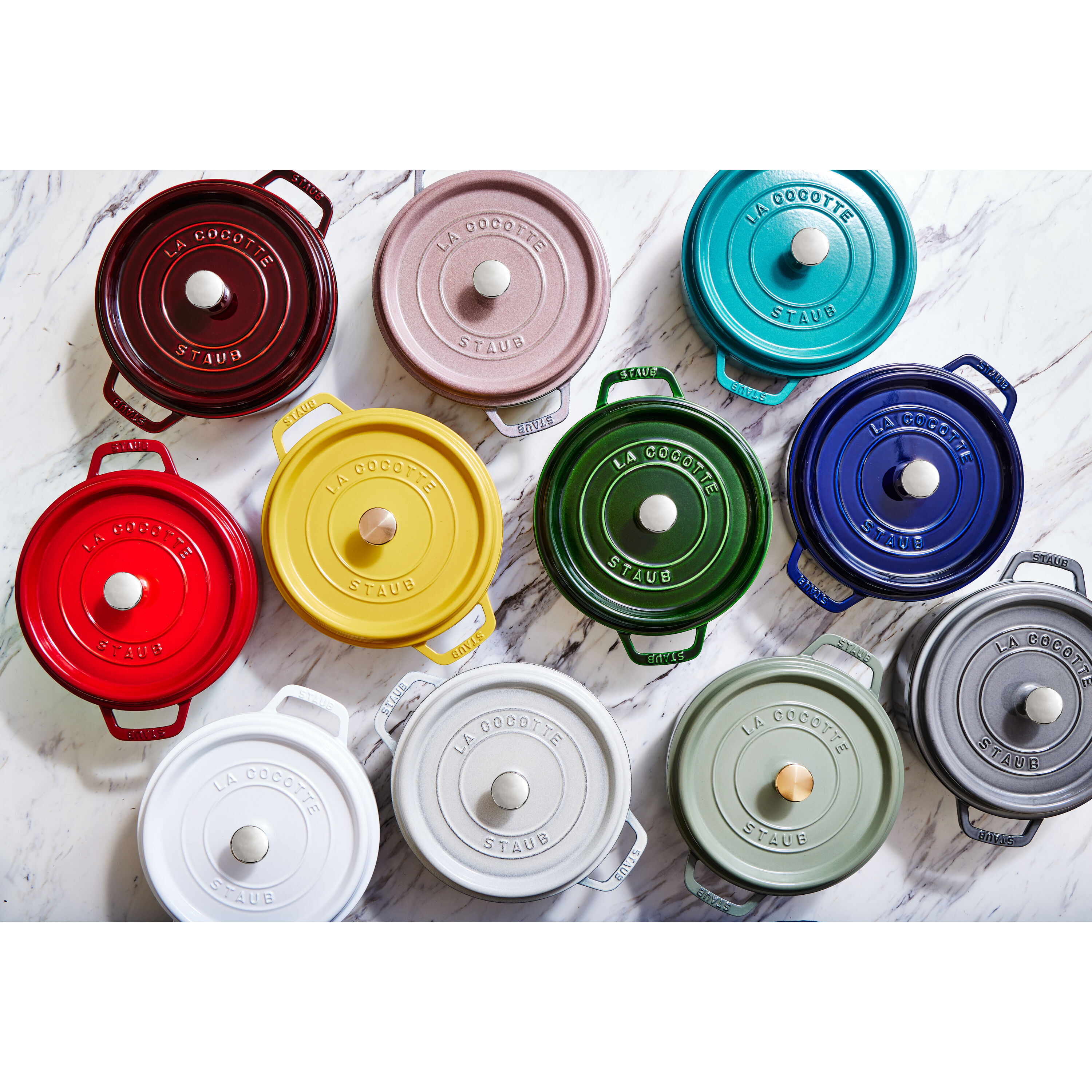 Staub        La Cocotte                Cocotte 26 cm, rund, Basilikum-Grün, Gusseisen