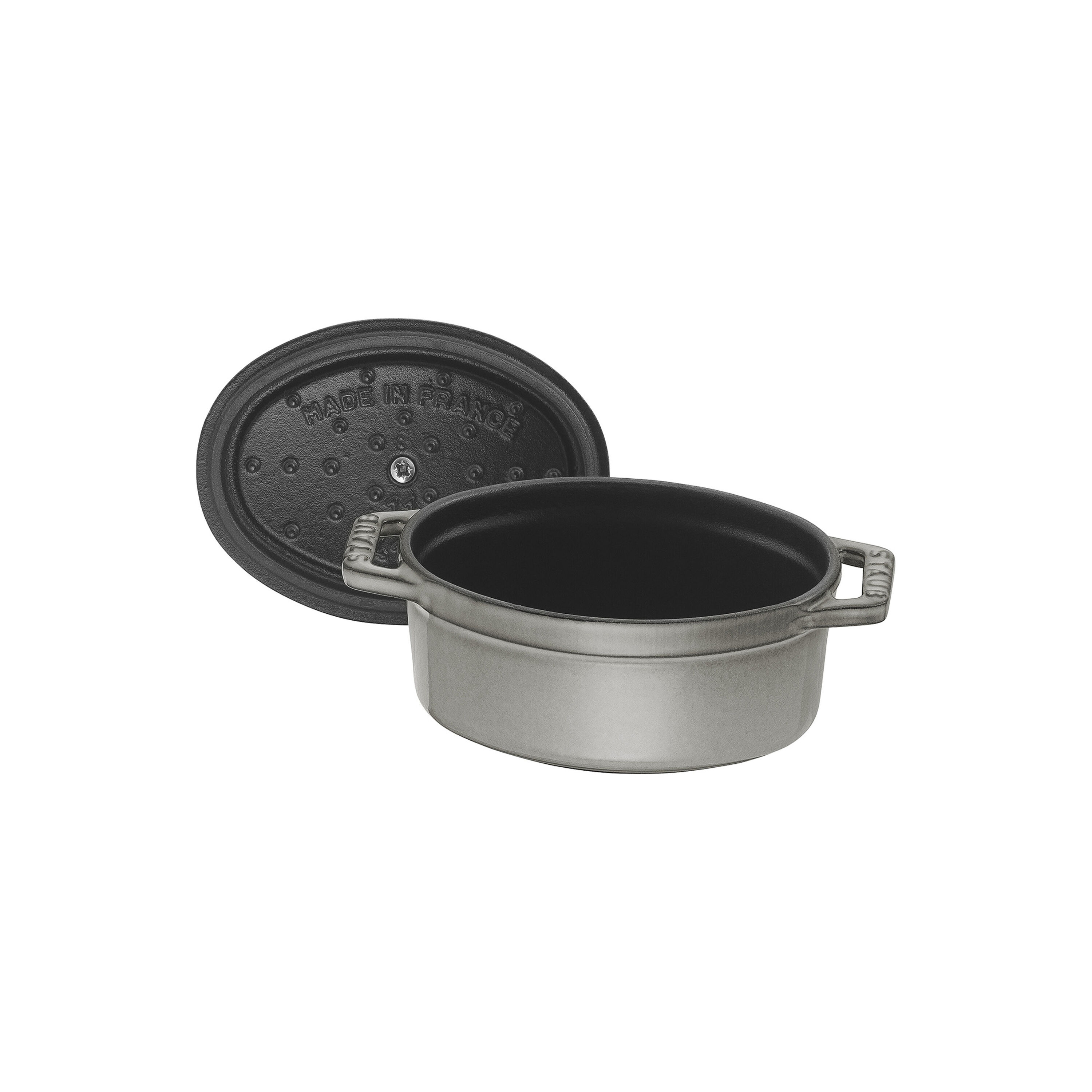 Staub        La Cocotte                Mini Cocotte 11 cm, oval, Graphit-Grau, Gusseisen
