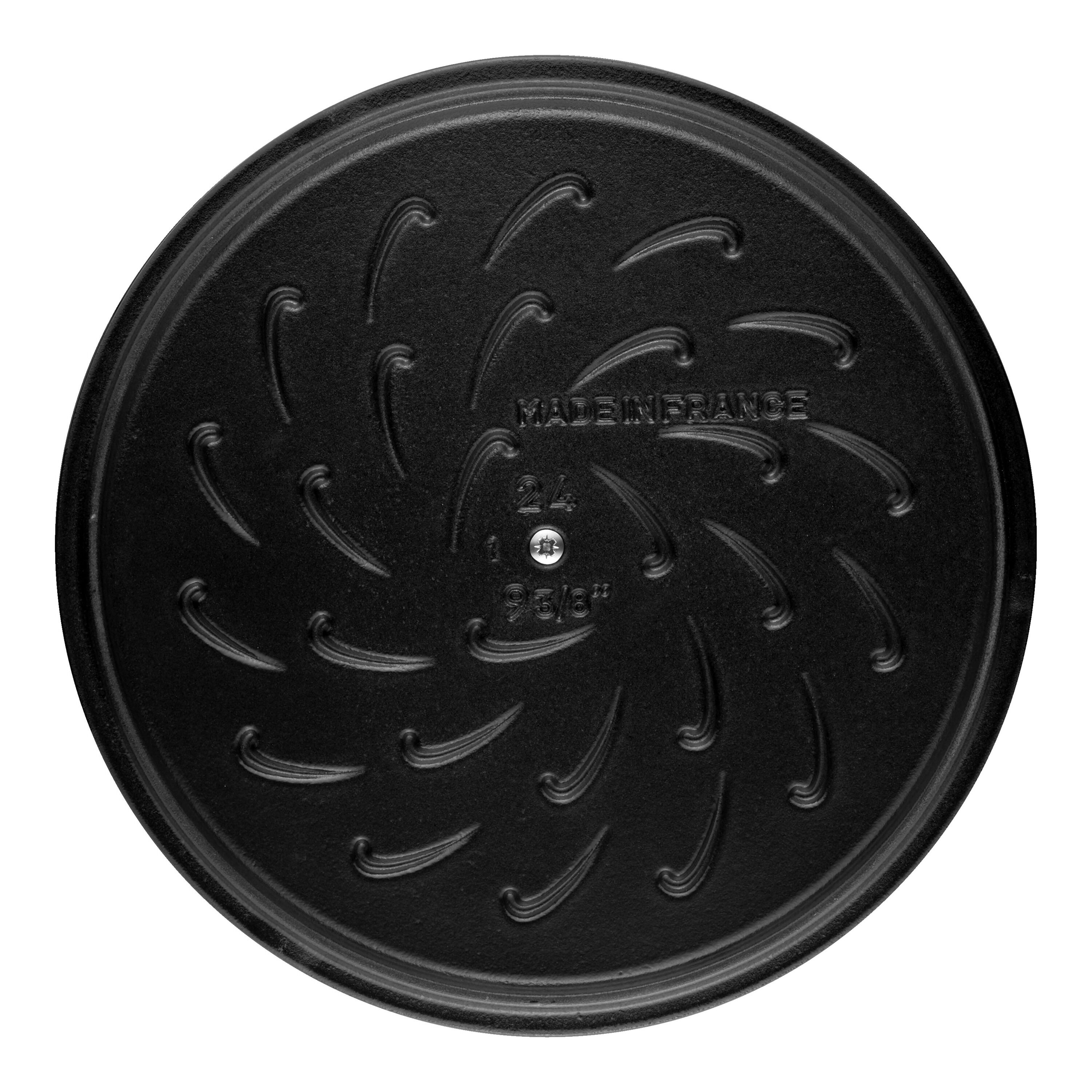 Staub        Braisers                Bräter mit Chistera Drop-Structure 28 cm, rund, Graphit-Grau, Gusseisen