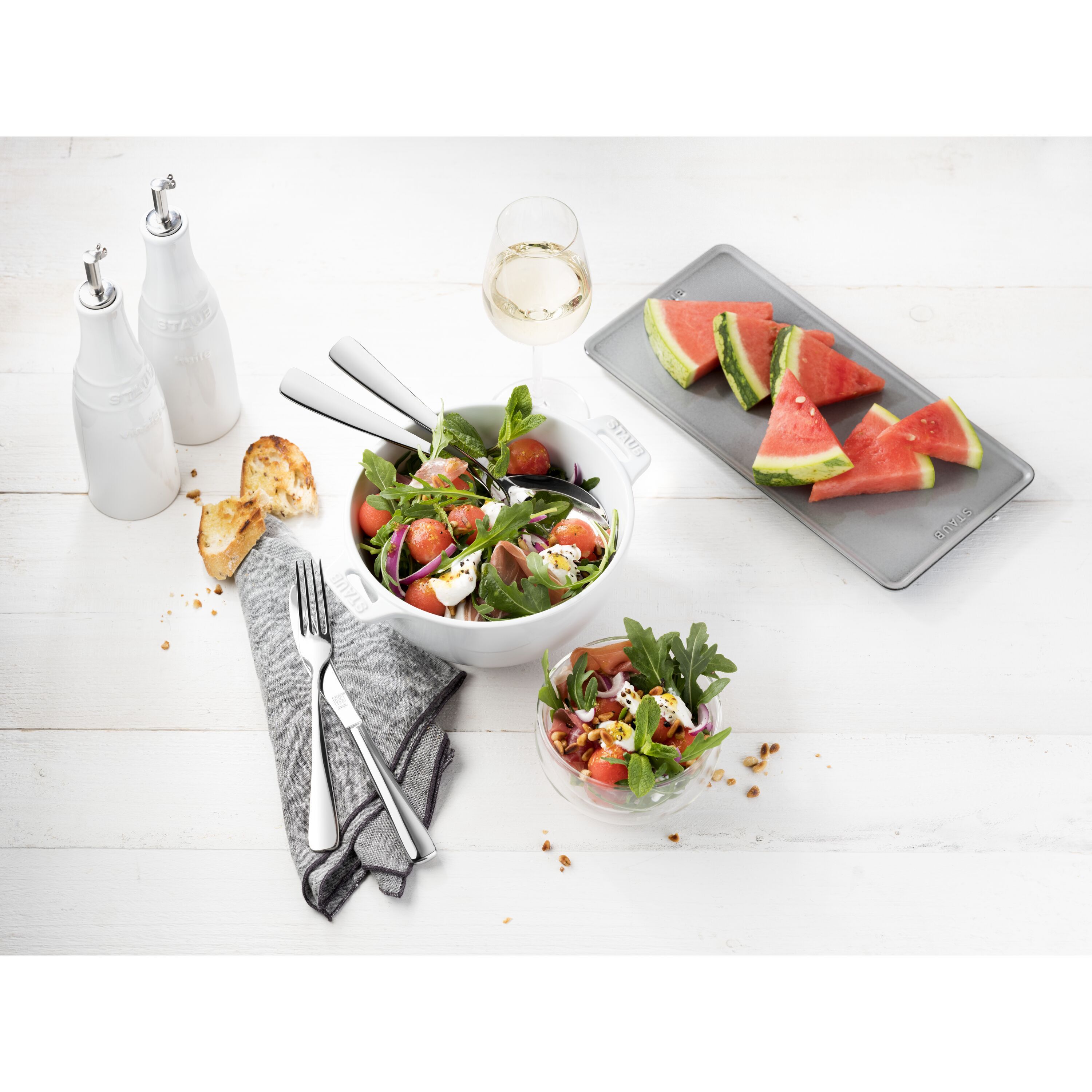 Staub        Ceramique                Salatschüssel 18 cm, rund, Reinweiß, Keramik