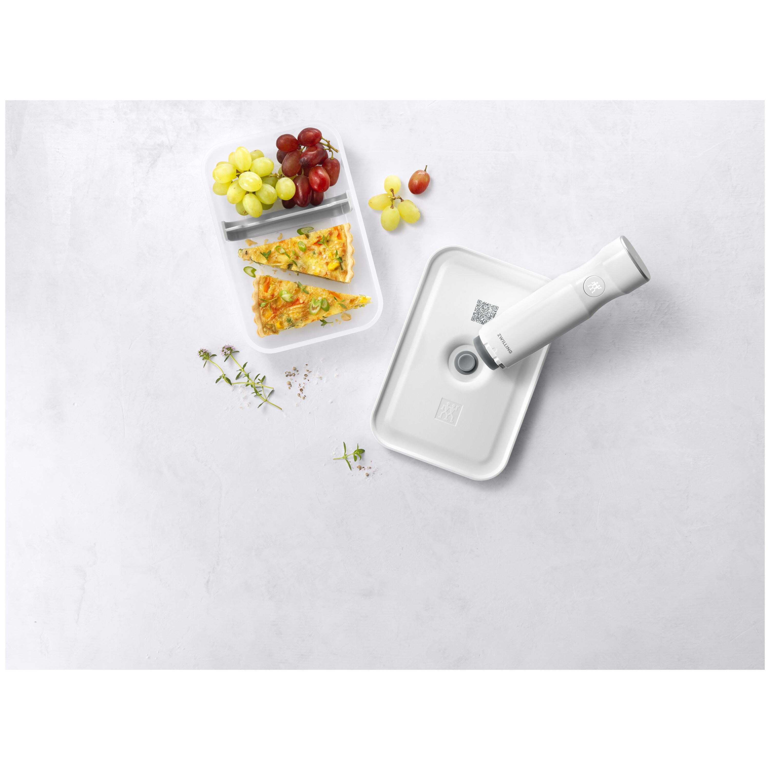 ZWILLING        Fresh & Save                Vakuum Lunchbox L flach, Kunststoff, Semitransparent-Grau