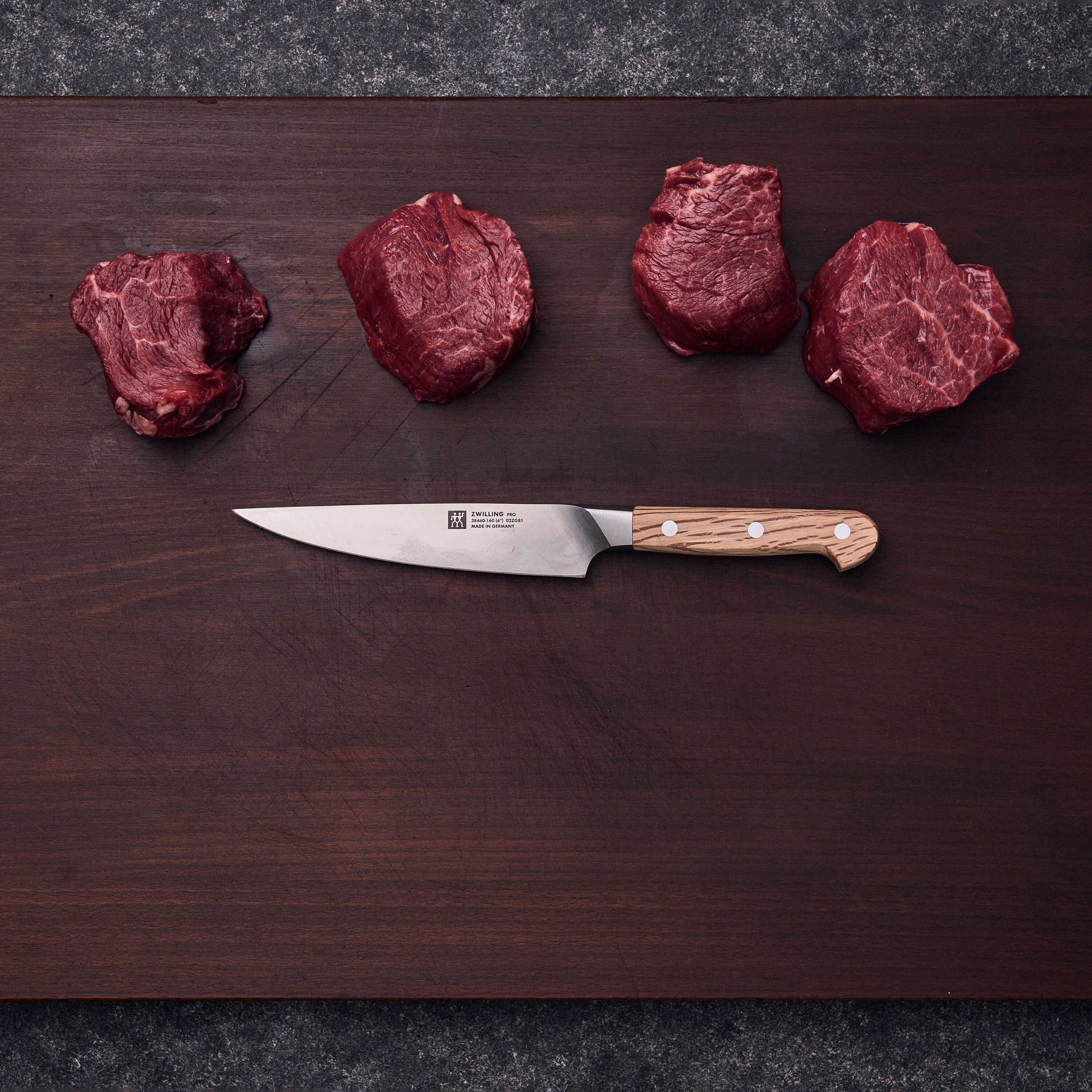 ZWILLING        Pro Wood                Fleischmesser 16 cm, Glattschliff