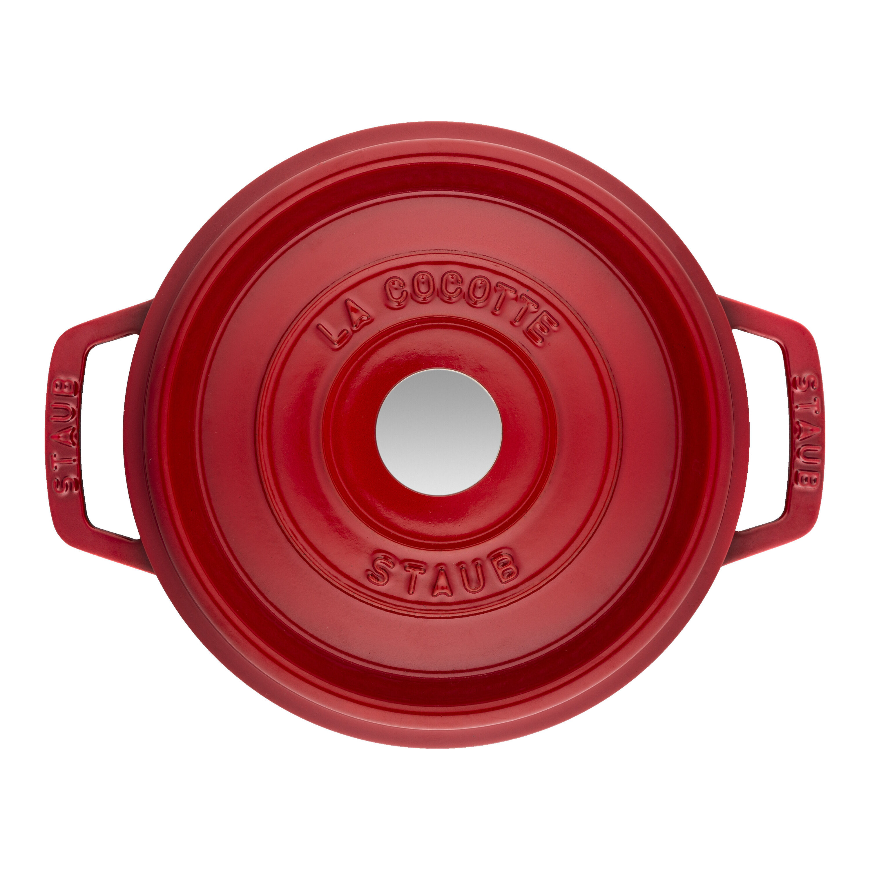 Staub        La Cocotte                Cocotte 20 cm, rund, Kirsch-Rot, Gusseisen