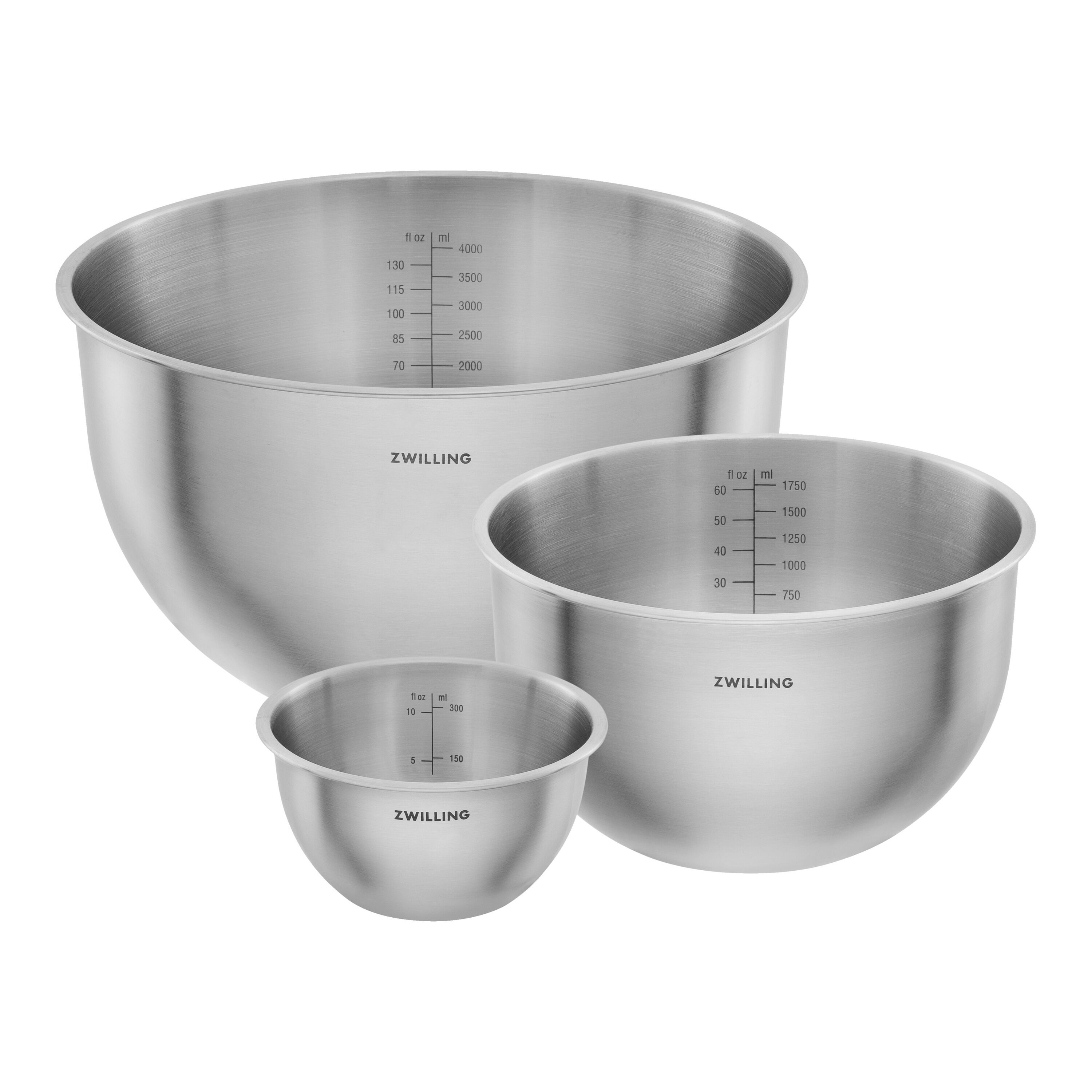 ZWILLING        Fresh & Save BOWLS                Schüssel Set S/M/L / 3-tlg, Edelstahl, Silber