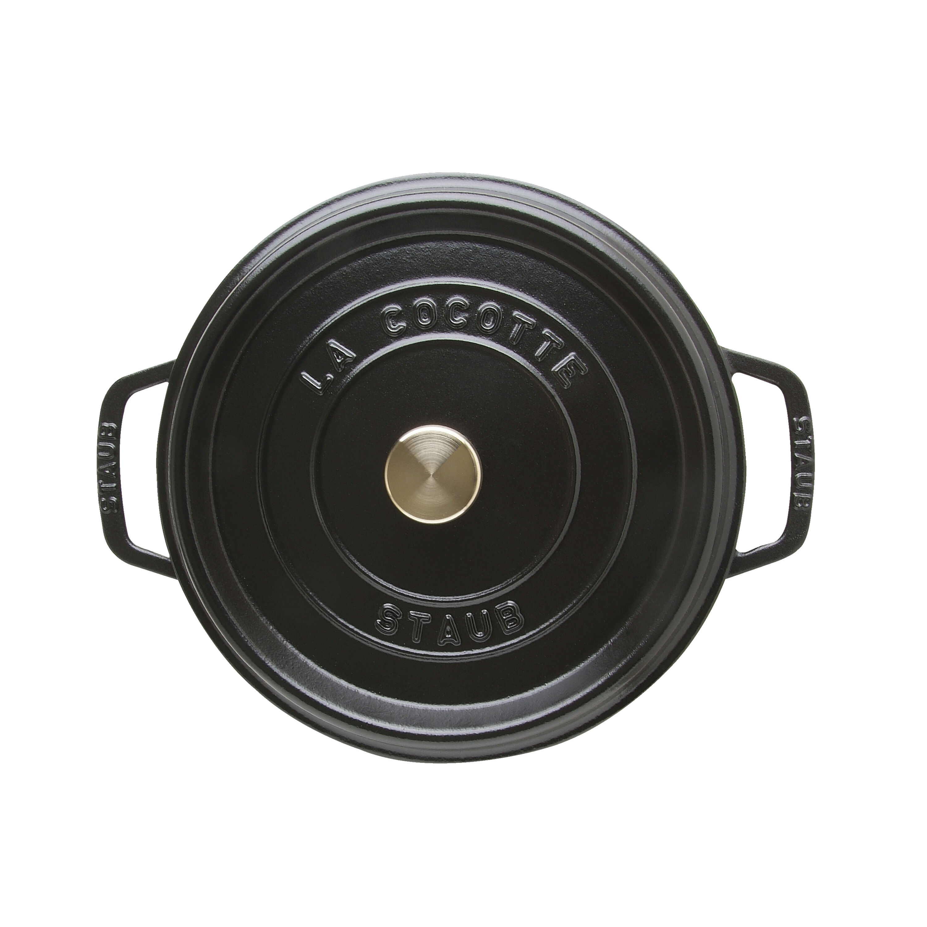 Staub        La Cocotte                Cocotte tief 24 cm, rund, Schwarz, Gusseisen