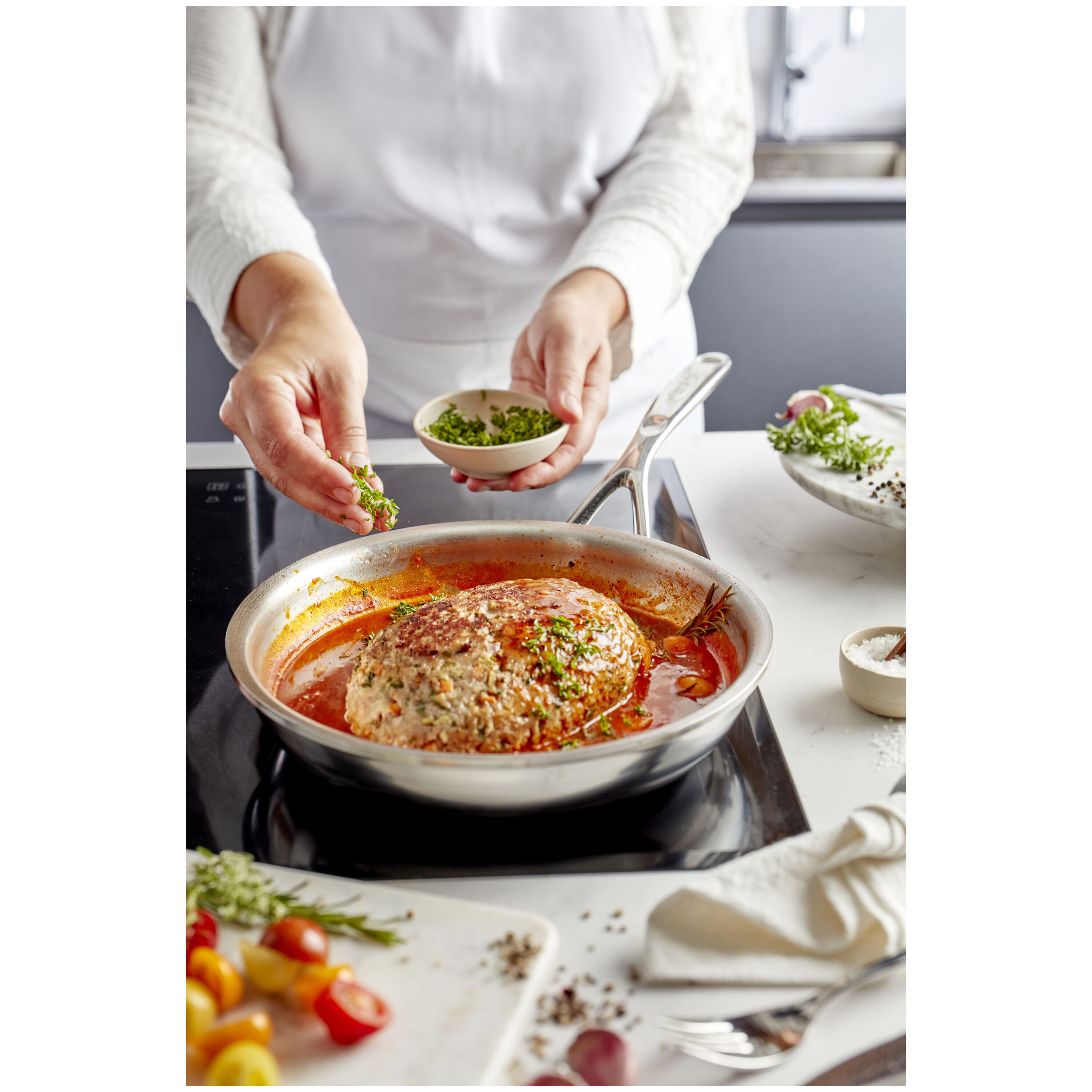 Demeyere        Proline 7                Bratpfanne 24 cm, 18/10 Edelstahl, Silber