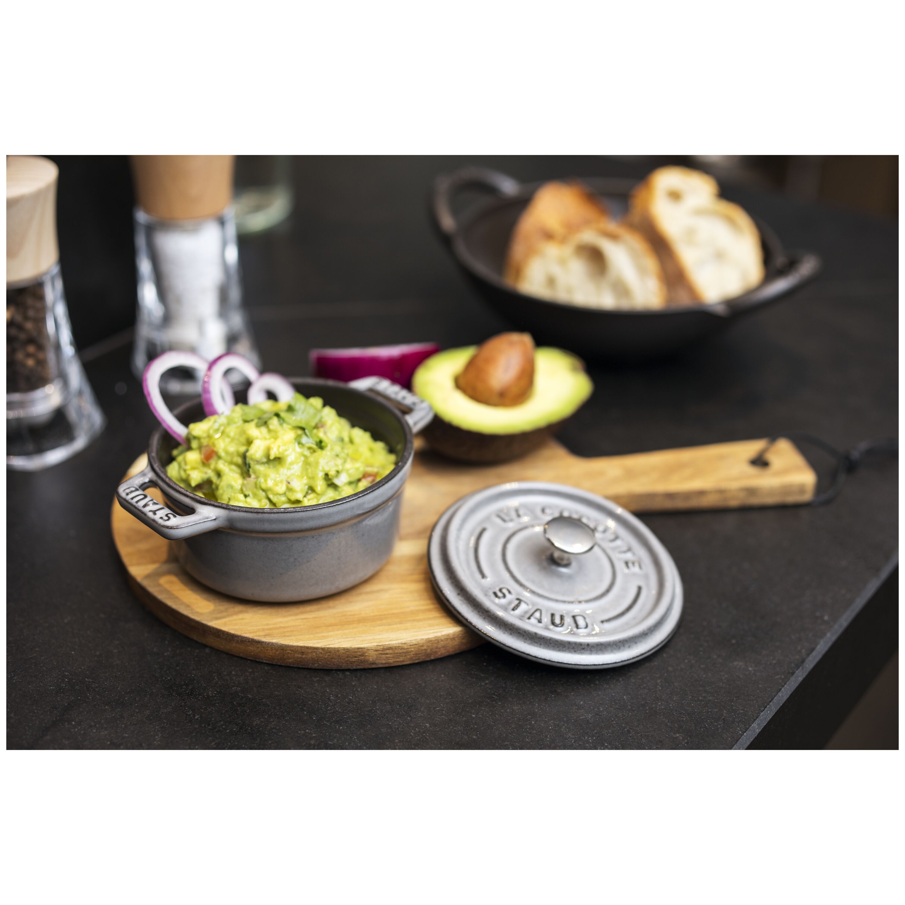 Staub        La Cocotte                Mini Cocotte 10 cm, rund, Graphit-Grau, Gusseisen