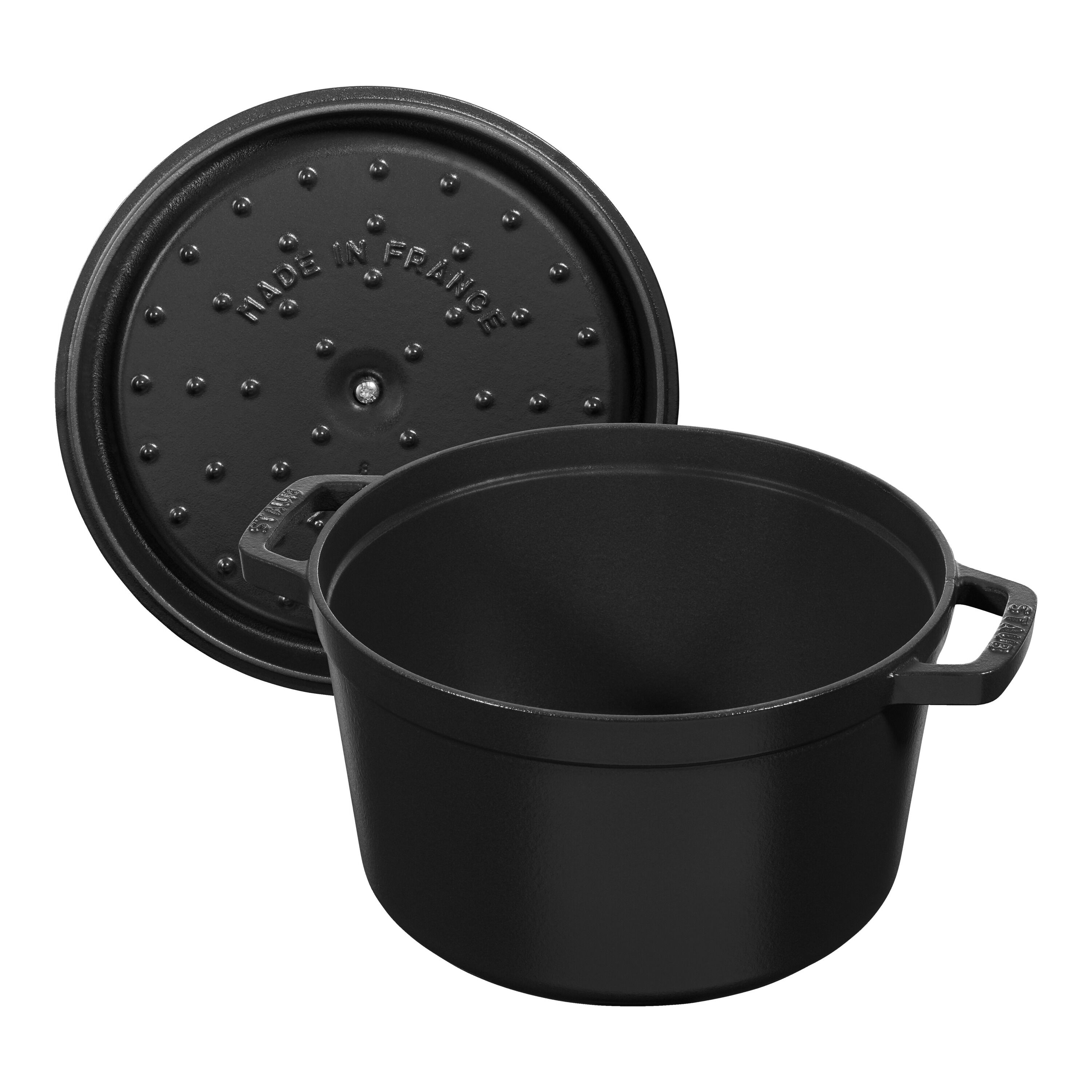 Staub        La Cocotte                Cocotte tief 24 cm, rund, Schwarz, Gusseisen