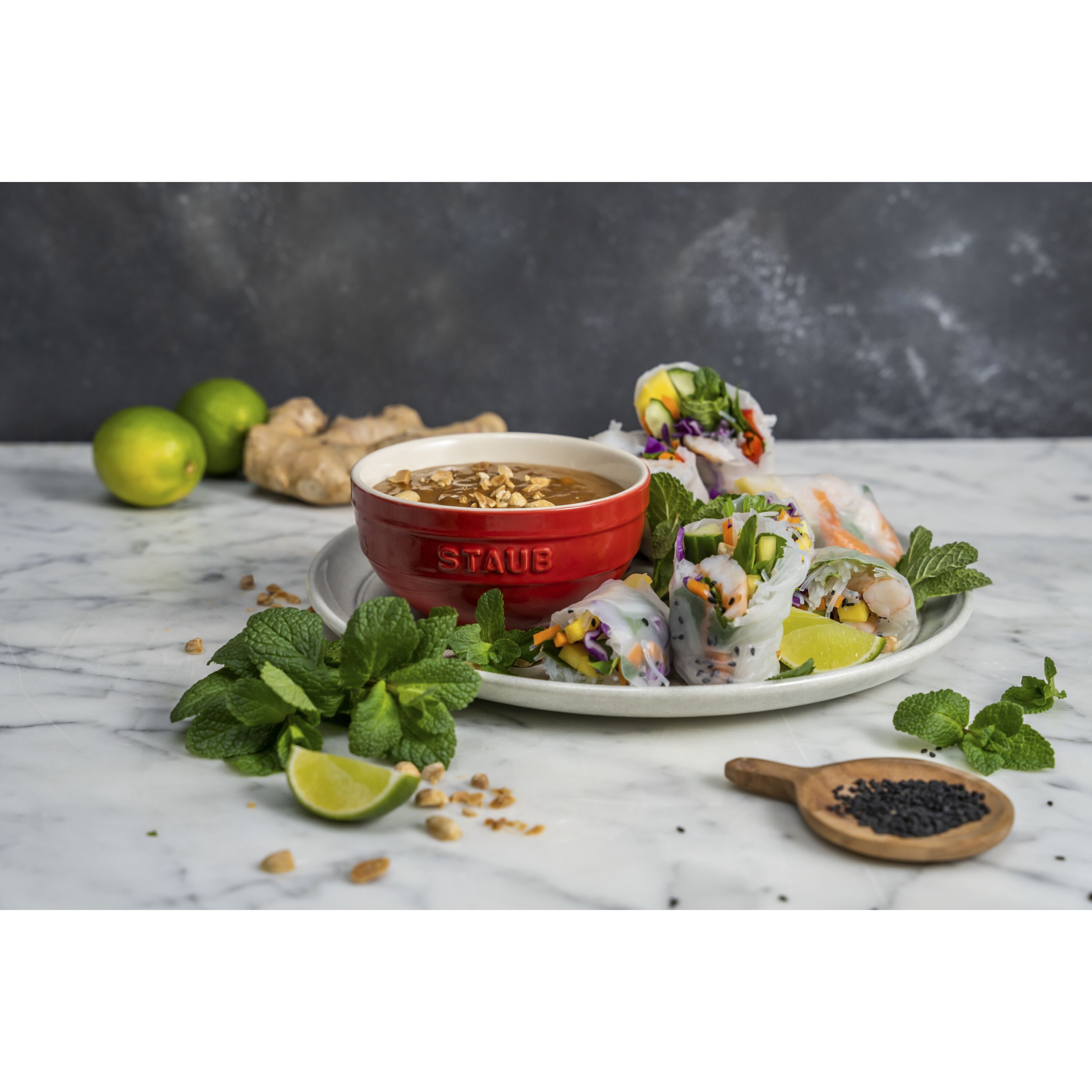 Staub        Ceramique                Schüssel Set 12 cm / 4-tlg, Kirsch-Rot, Keramik