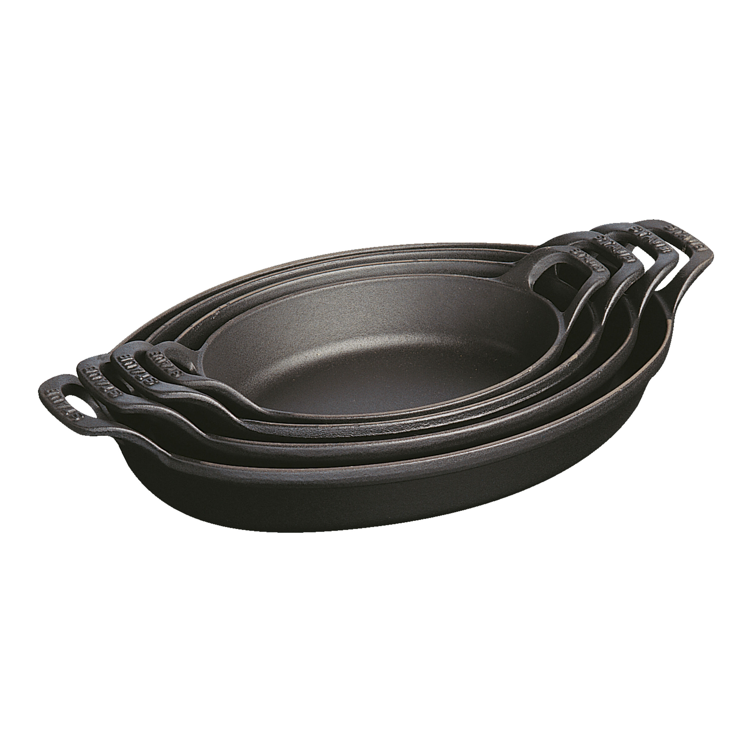Staub        Specialities                Ofenform 32 cm, oval, Schwarz, Gusseisen