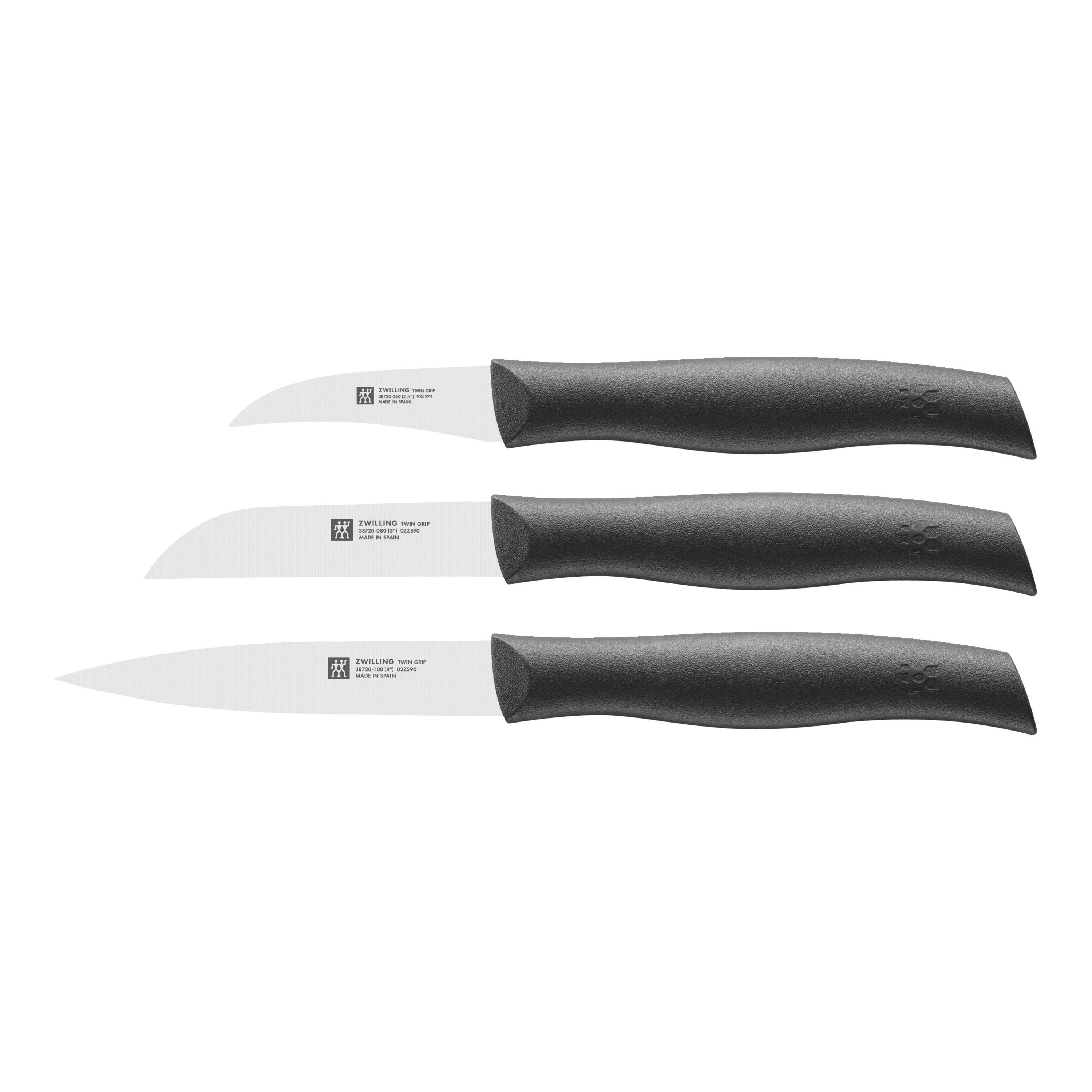 ZWILLING        TWIN Grip                Messerset 3-tlg, Schwarz