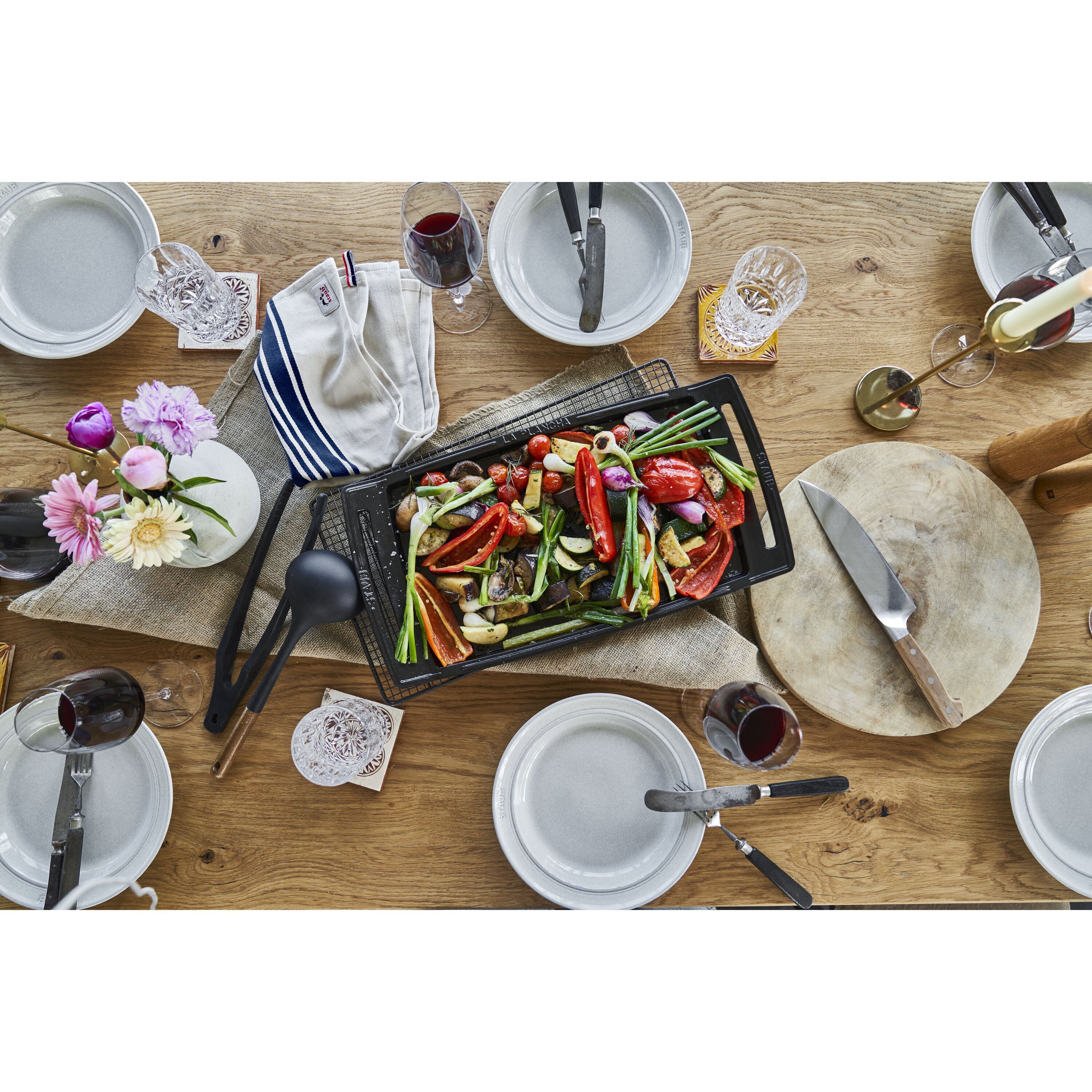 Staub        Pans                Plancha 48 cm x 25 cm, rechteckig, Schwarz, Gusseisen