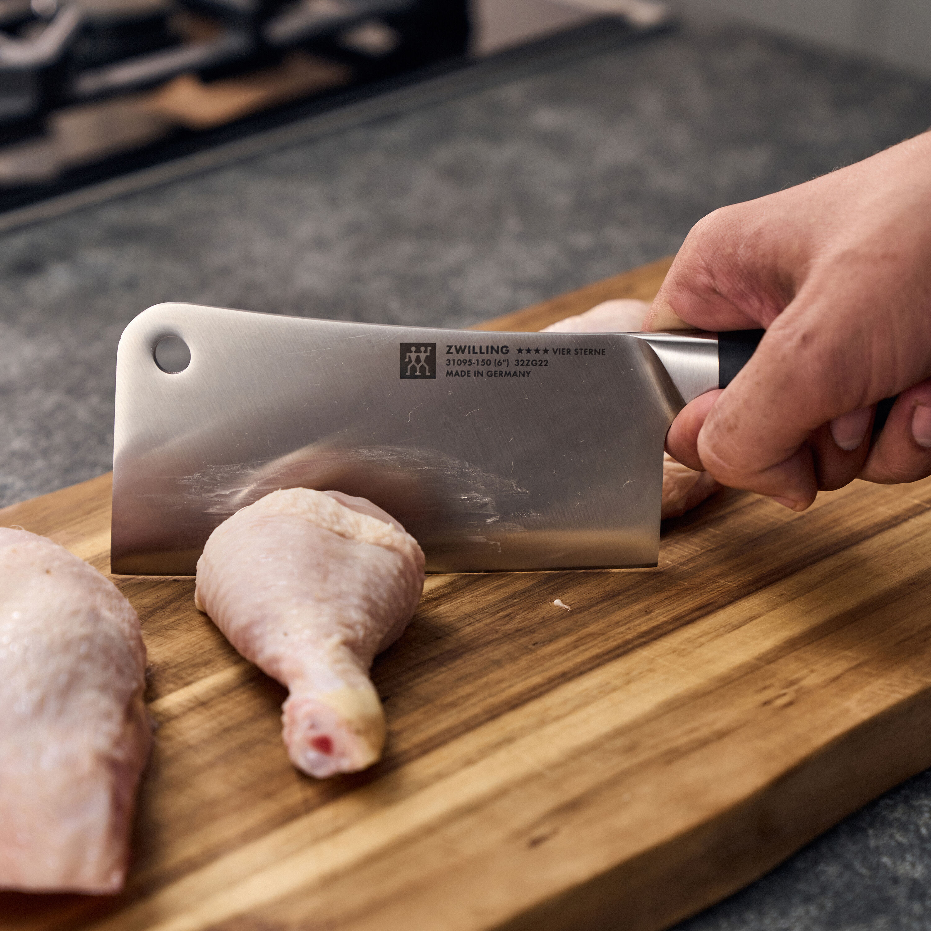 ZWILLING        **** VIER STERNE                Hackmesser 15 cm