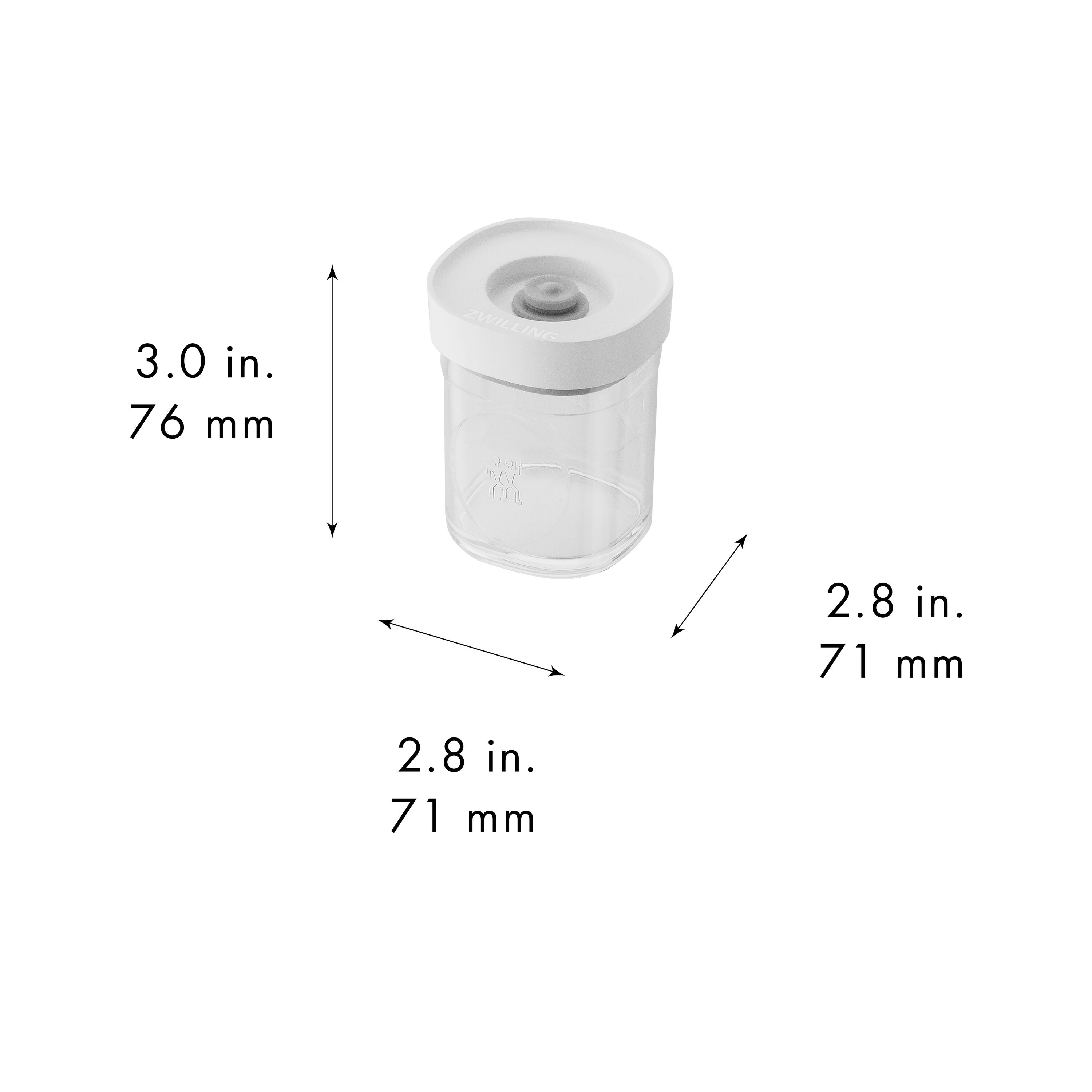 ZWILLING        Fresh & Save CUBE                CUBE Set, XS / 3-tlg, Transparent-Weiß