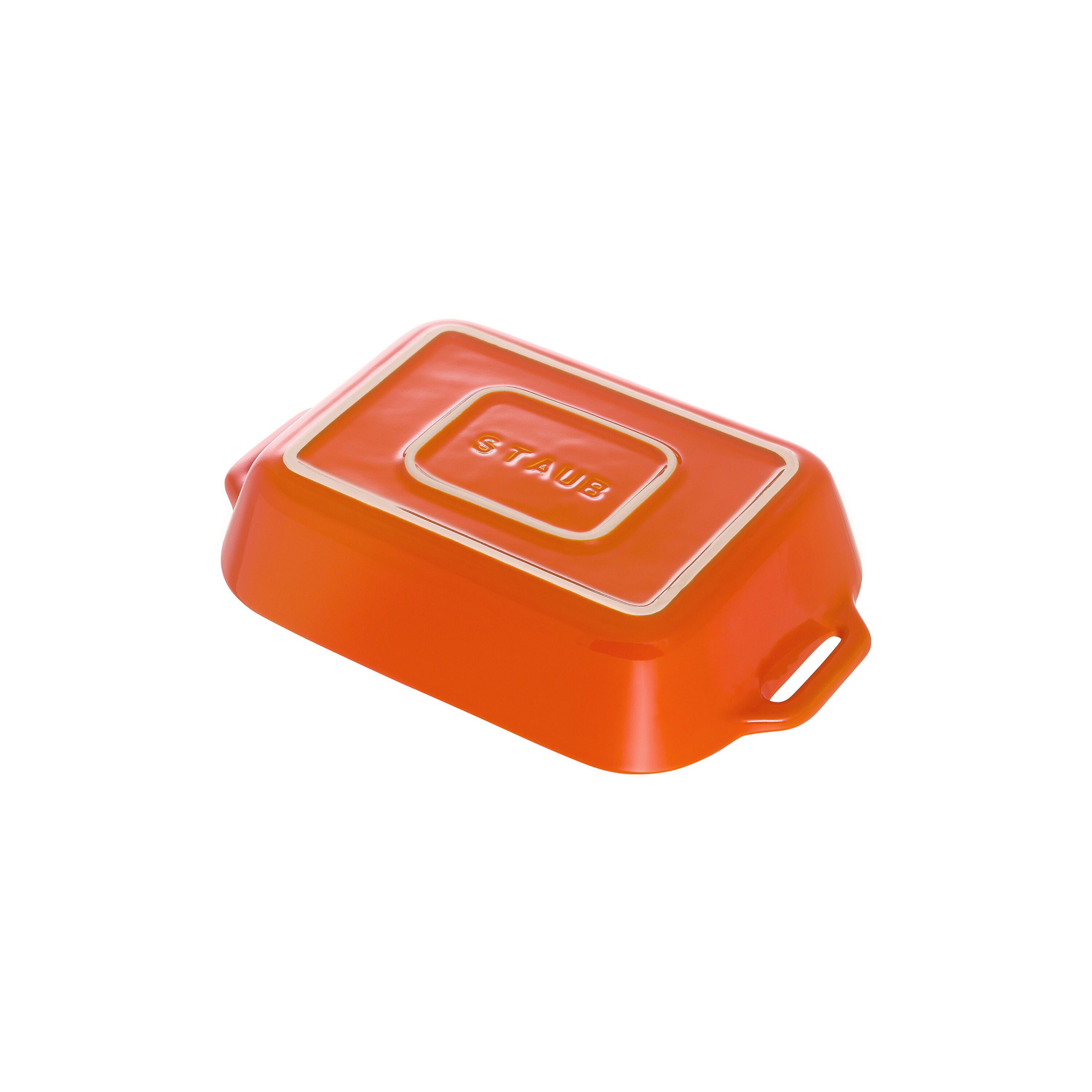 Staub        Ceramique                Auflaufform 14 x 11 cm, rechteckig, Orange, Keramik