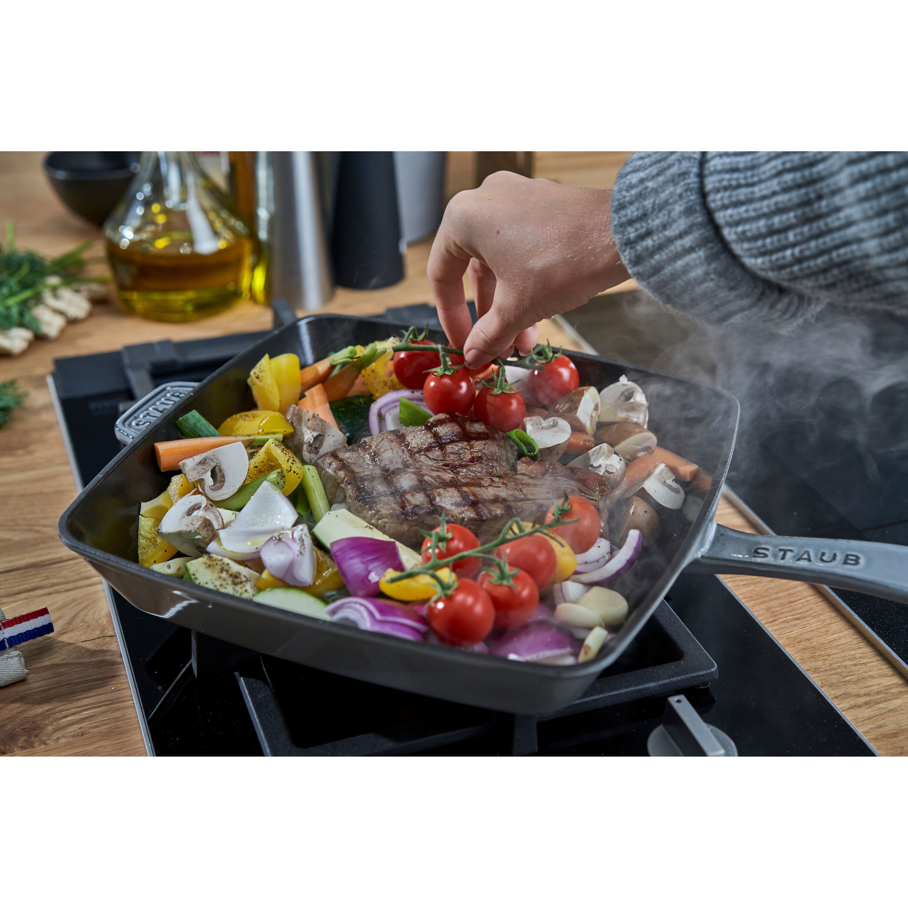Staub        Grill Pans                American Grill 30 cm, Gusseisen, Graphit-Grau