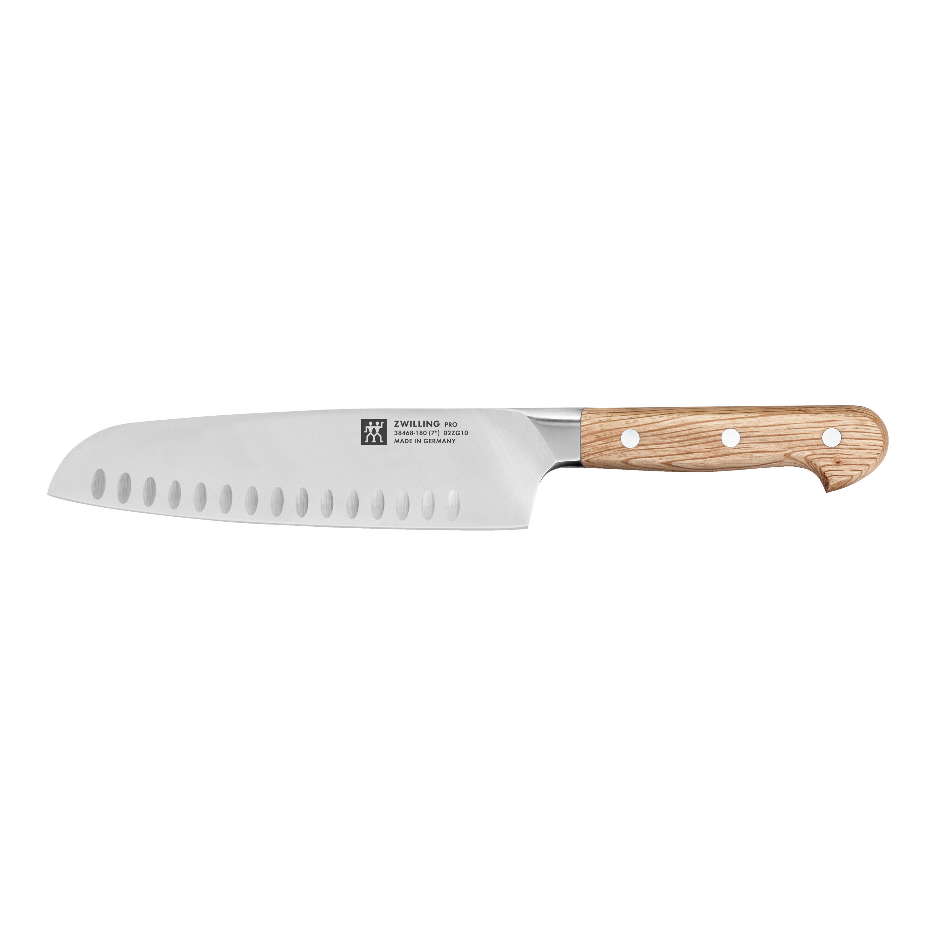 ZWILLING        Pro Wood                Santokumesser 18 cm, Kullenschliff