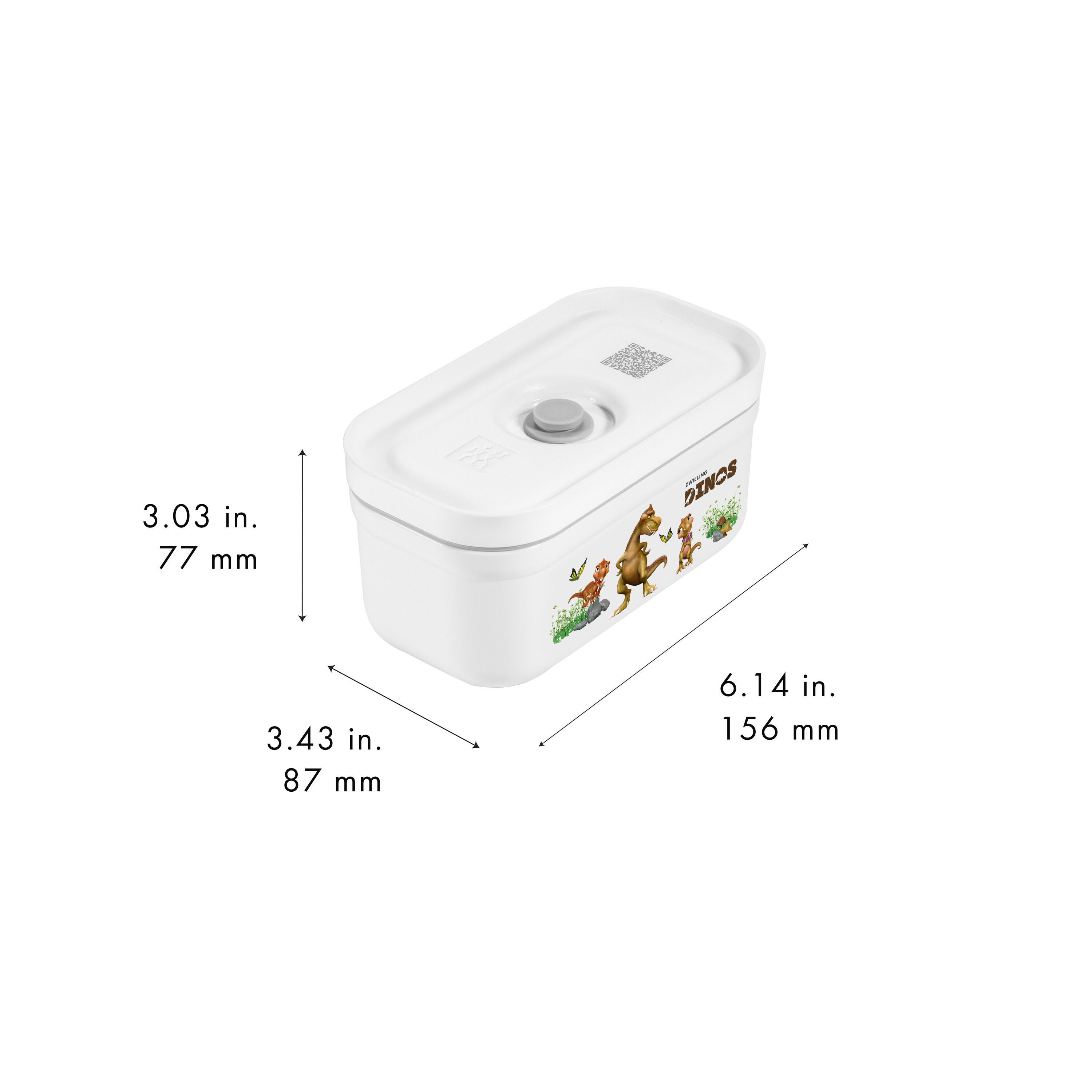 ZWILLING        Fresh & Save                Vakuum Lunchbox DINOS S, Kunststoff, Weiß-grau