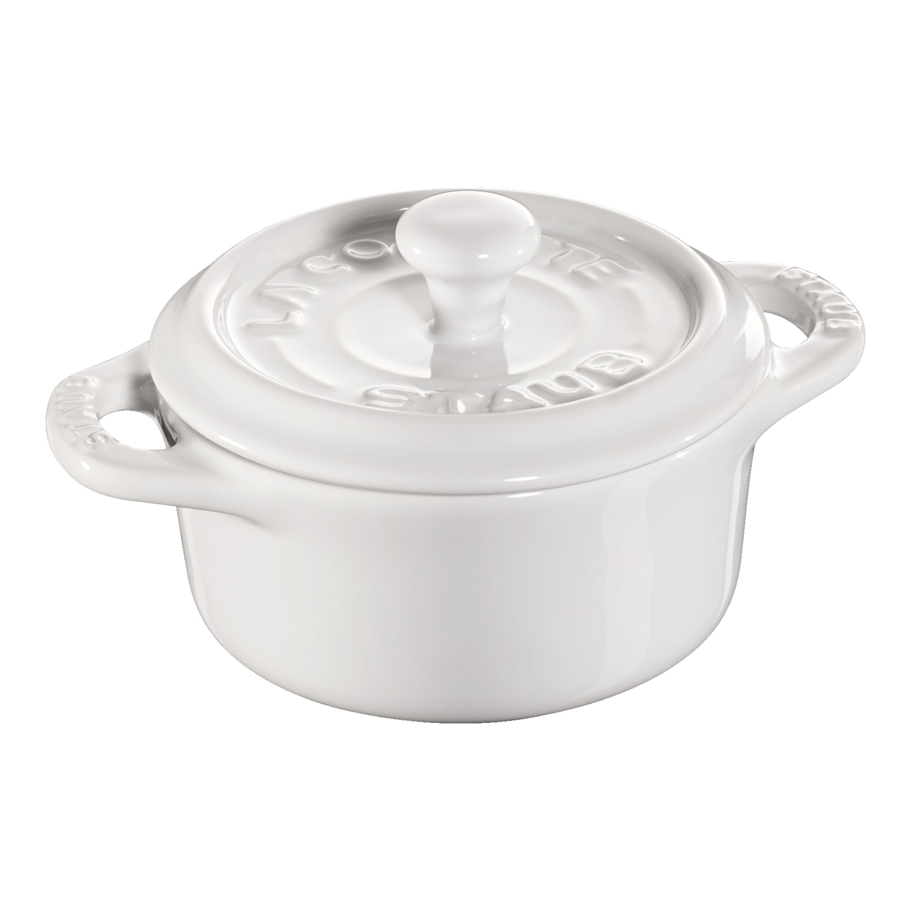 Staub        Ceramique                Mini Cocotte 10 cm, rund, Reinweiß, Keramik