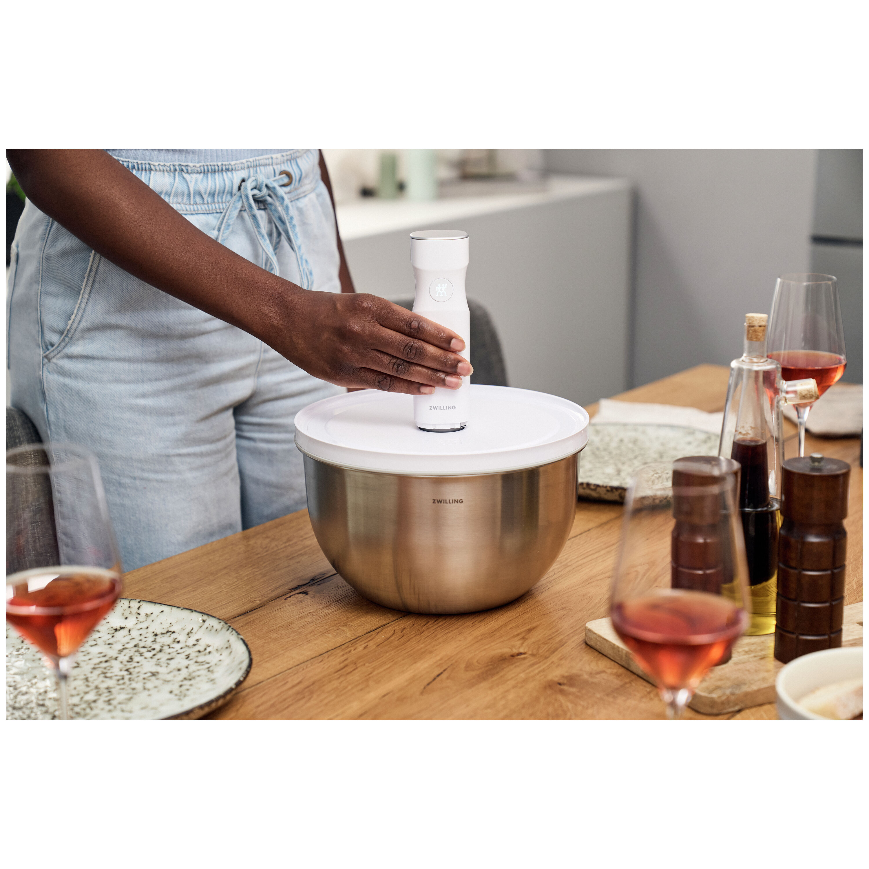 ZWILLING        Fresh & Save BOWLS                Vakuumschüssel L / 24 cm, Edelstahl, Silber