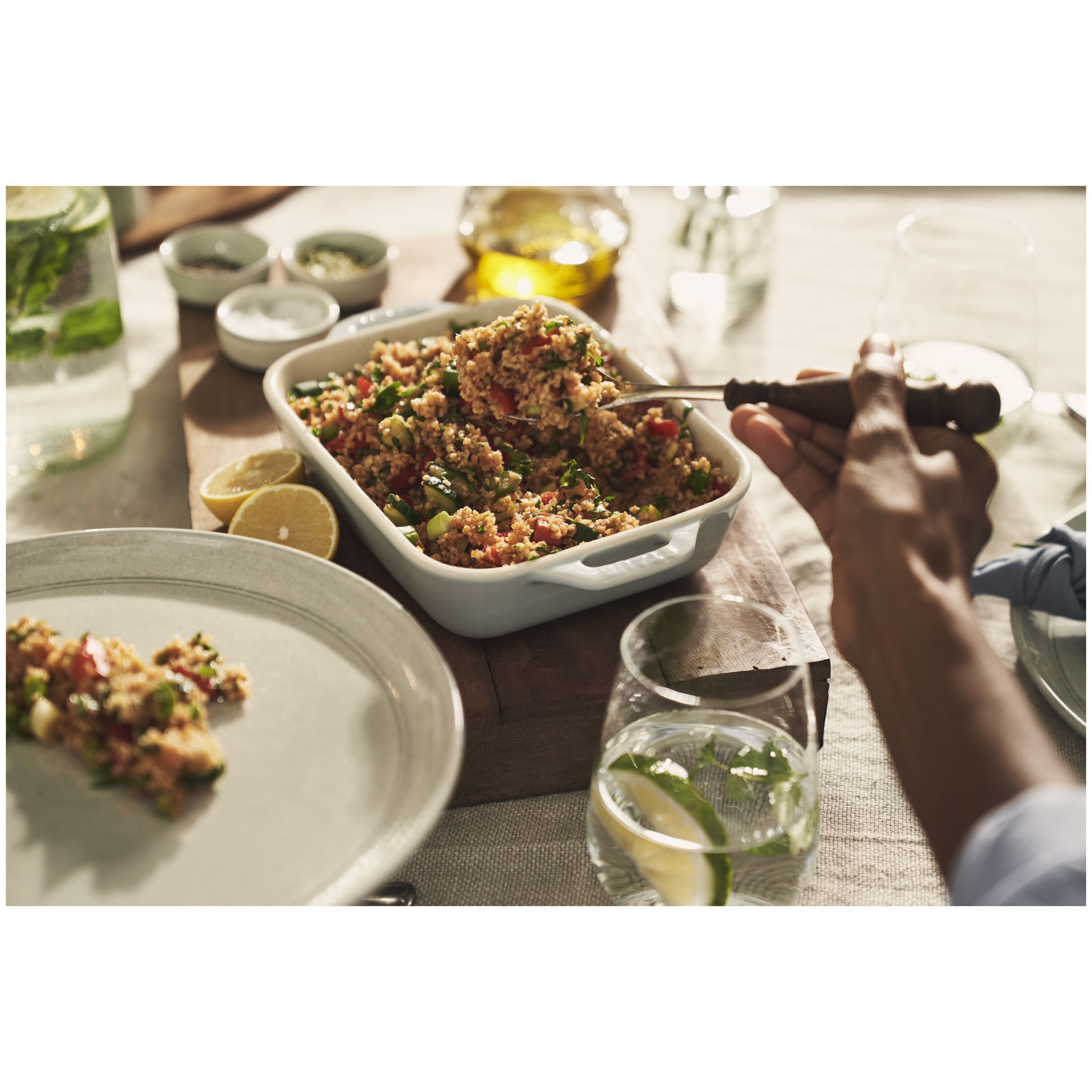 Staub        Ceramique                Ofenformenset 2-tlg, rechteckig, Hellblau, Keramik