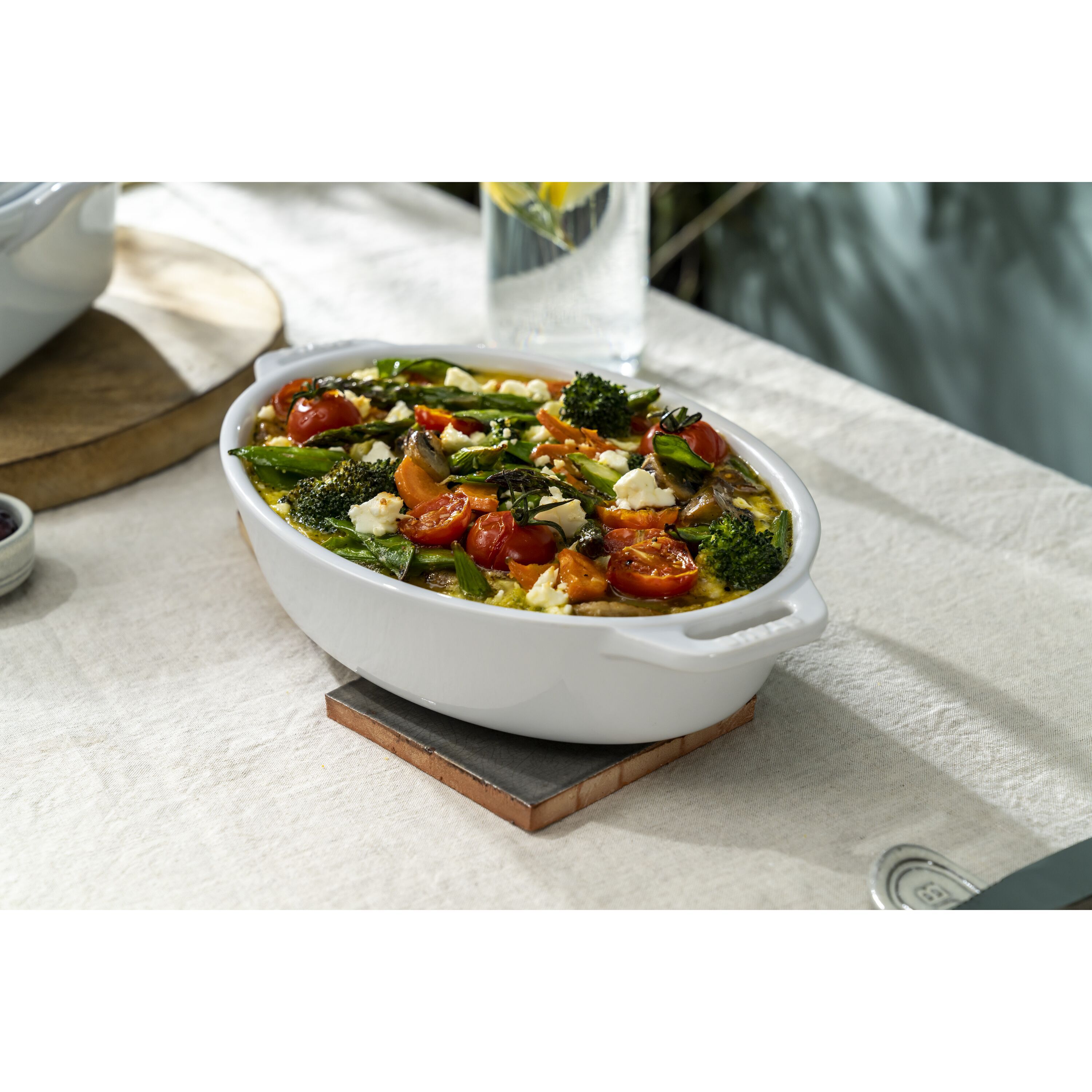 Staub        Ceramique                Auflaufform 23 cm, oval, Weiß, Keramik