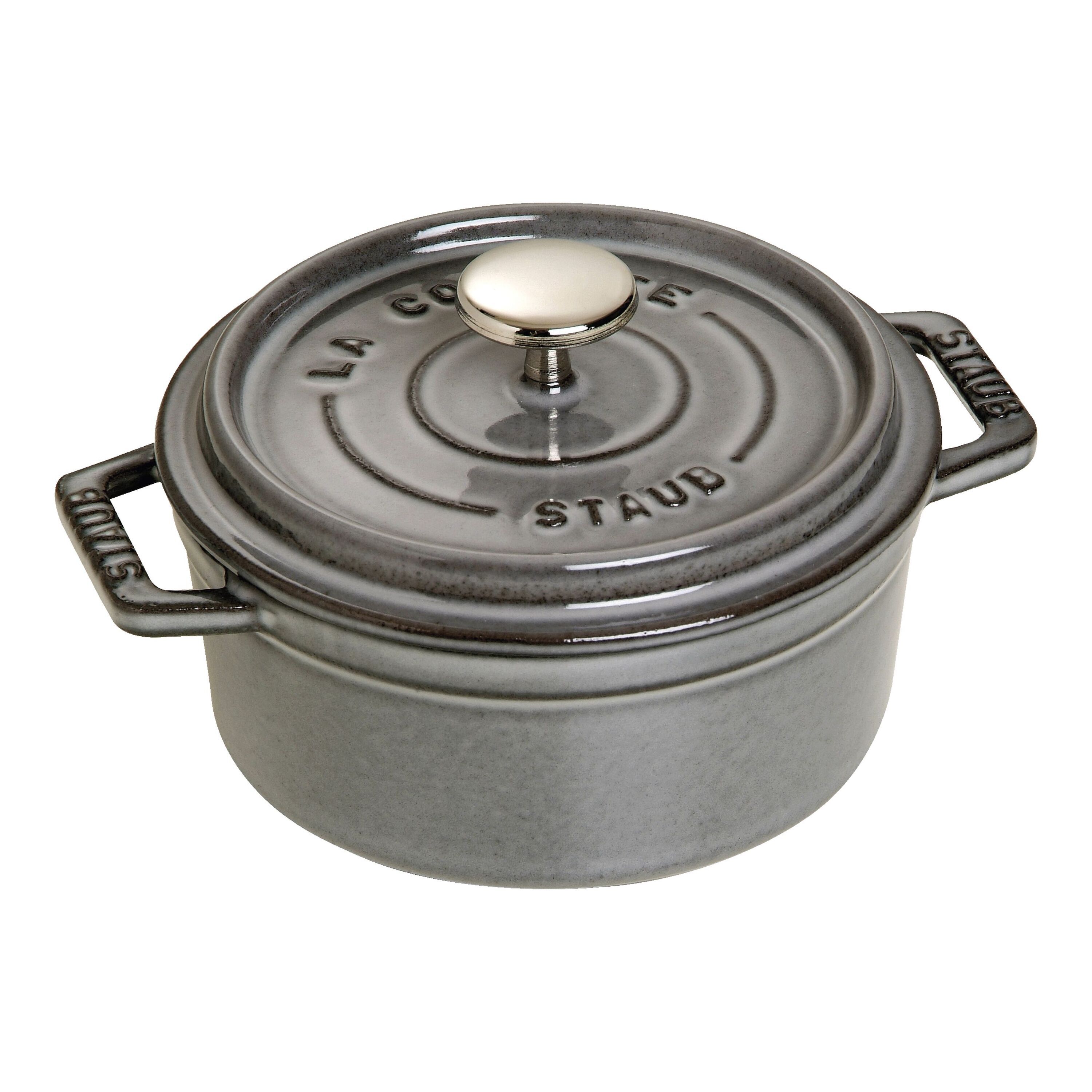 Staub        La Cocotte                Cocotte 12 cm, rund, Graphit-Grau, Gusseisen